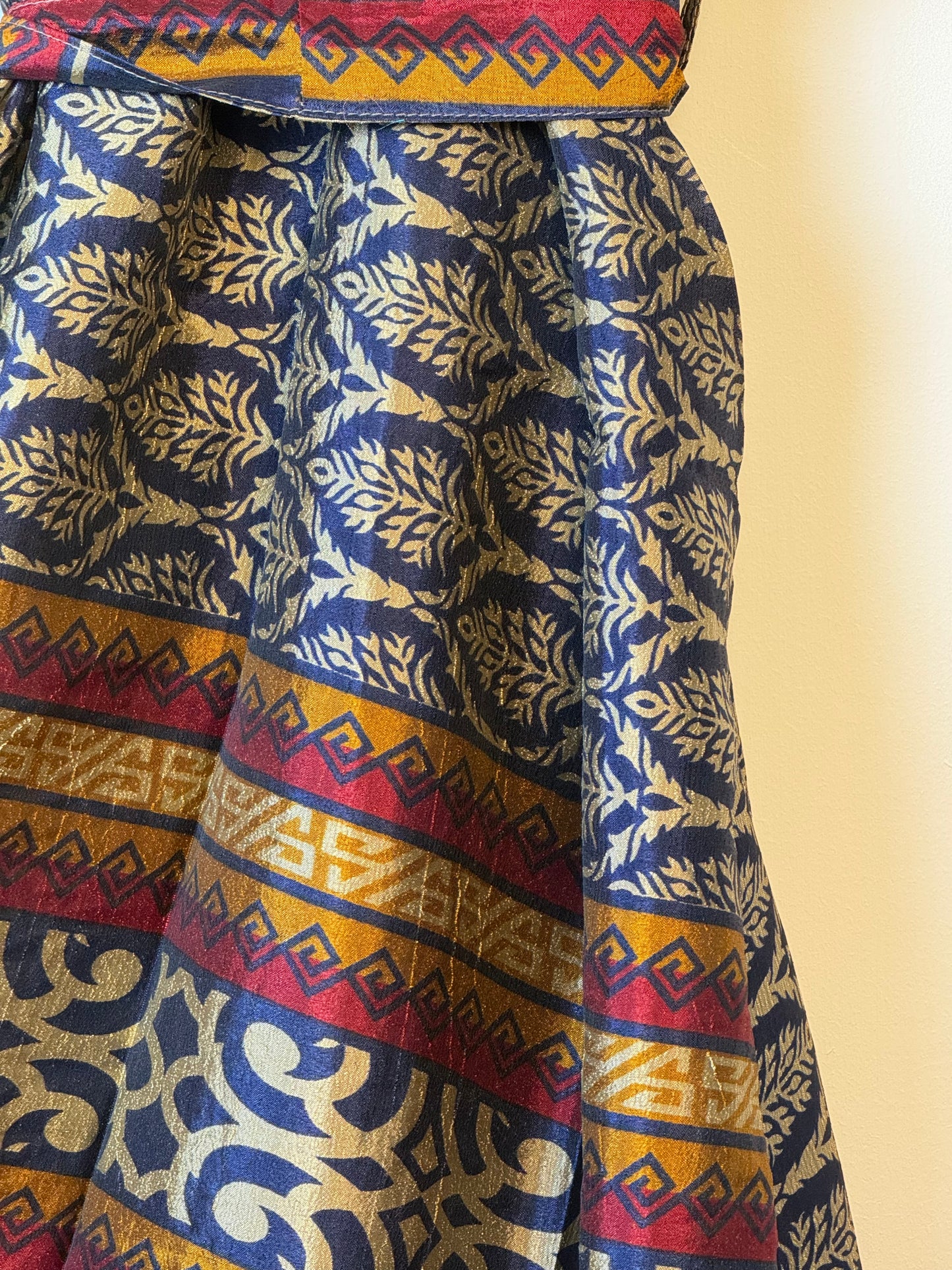 Vintage Saree Silk Kimono / Duster - Long