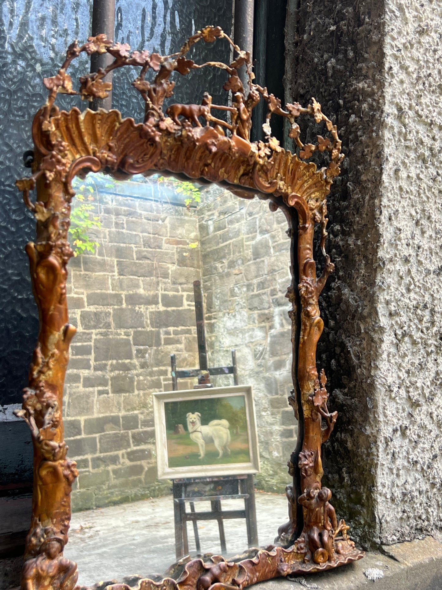 A rare George III Gilt Wood and Gesso Miniature Mantel Mirror