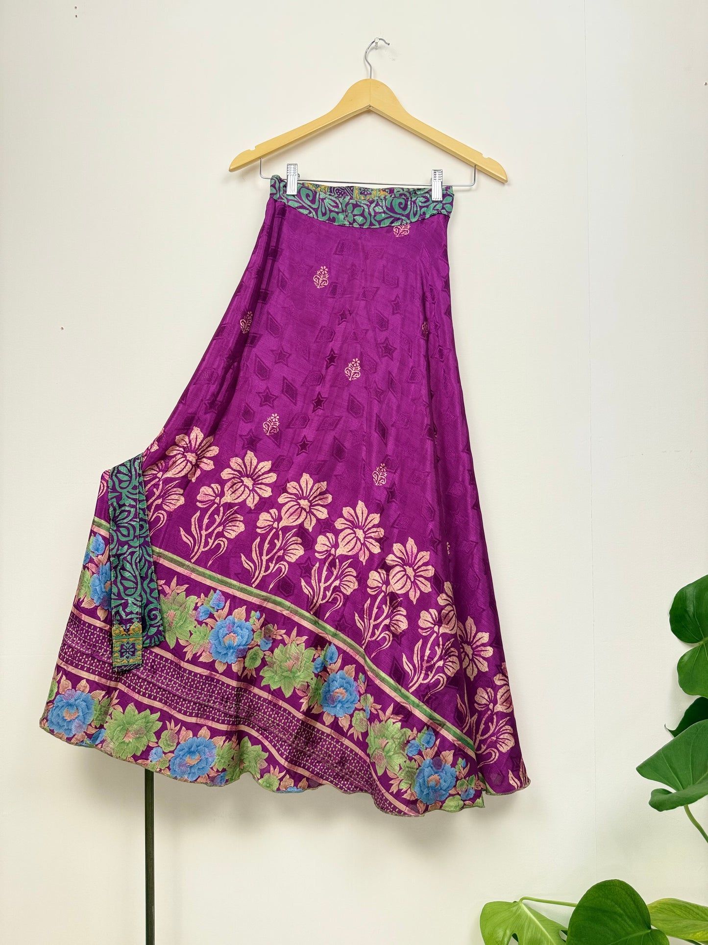 Vintage Saree Silk Wrap Skirt
