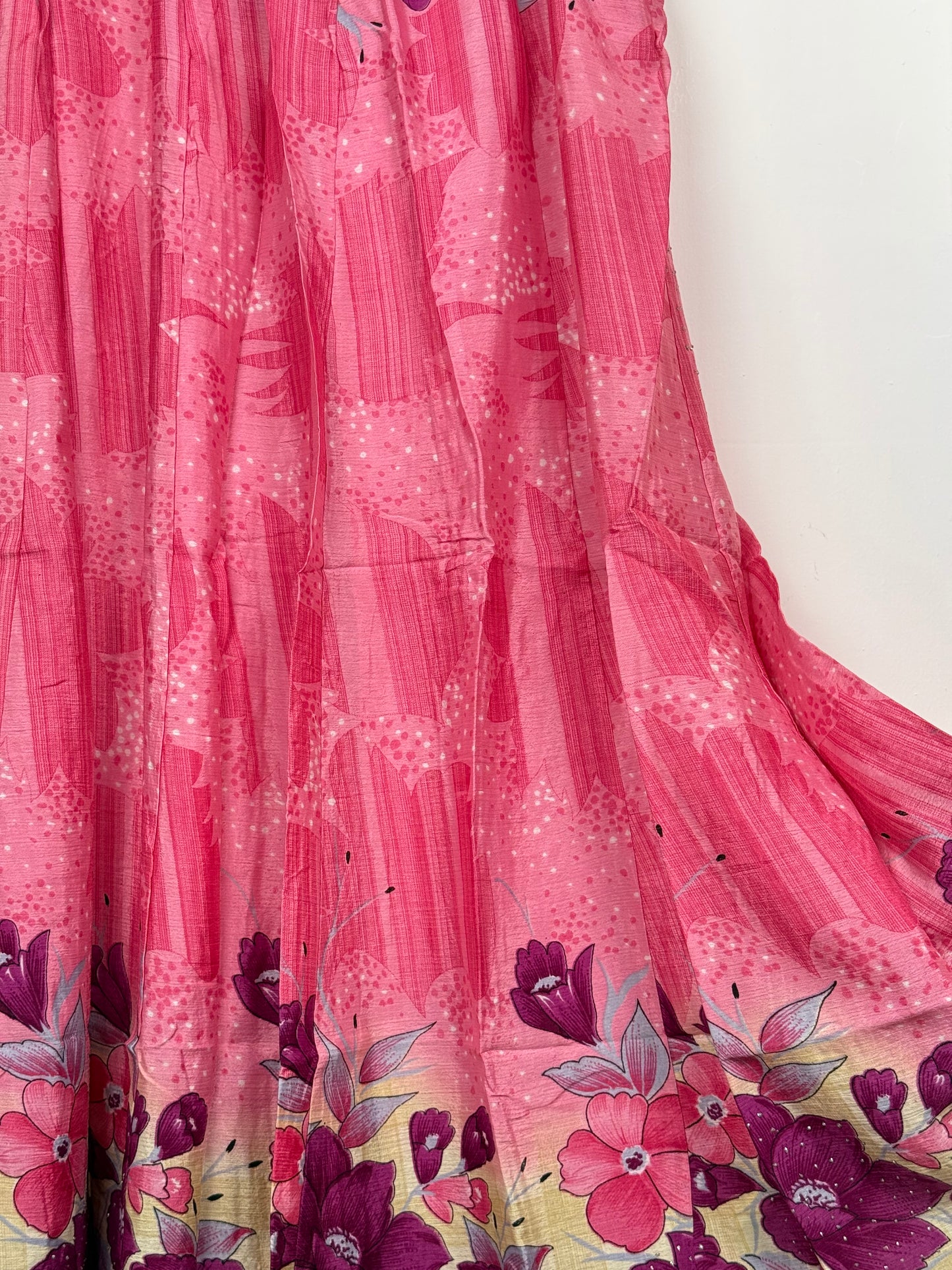 Vintage Saree Silk Pleated Skirt