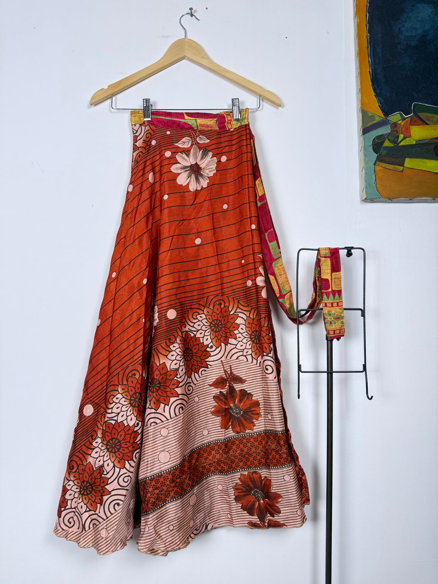 Vintage Saree Silk Wrap Skirt