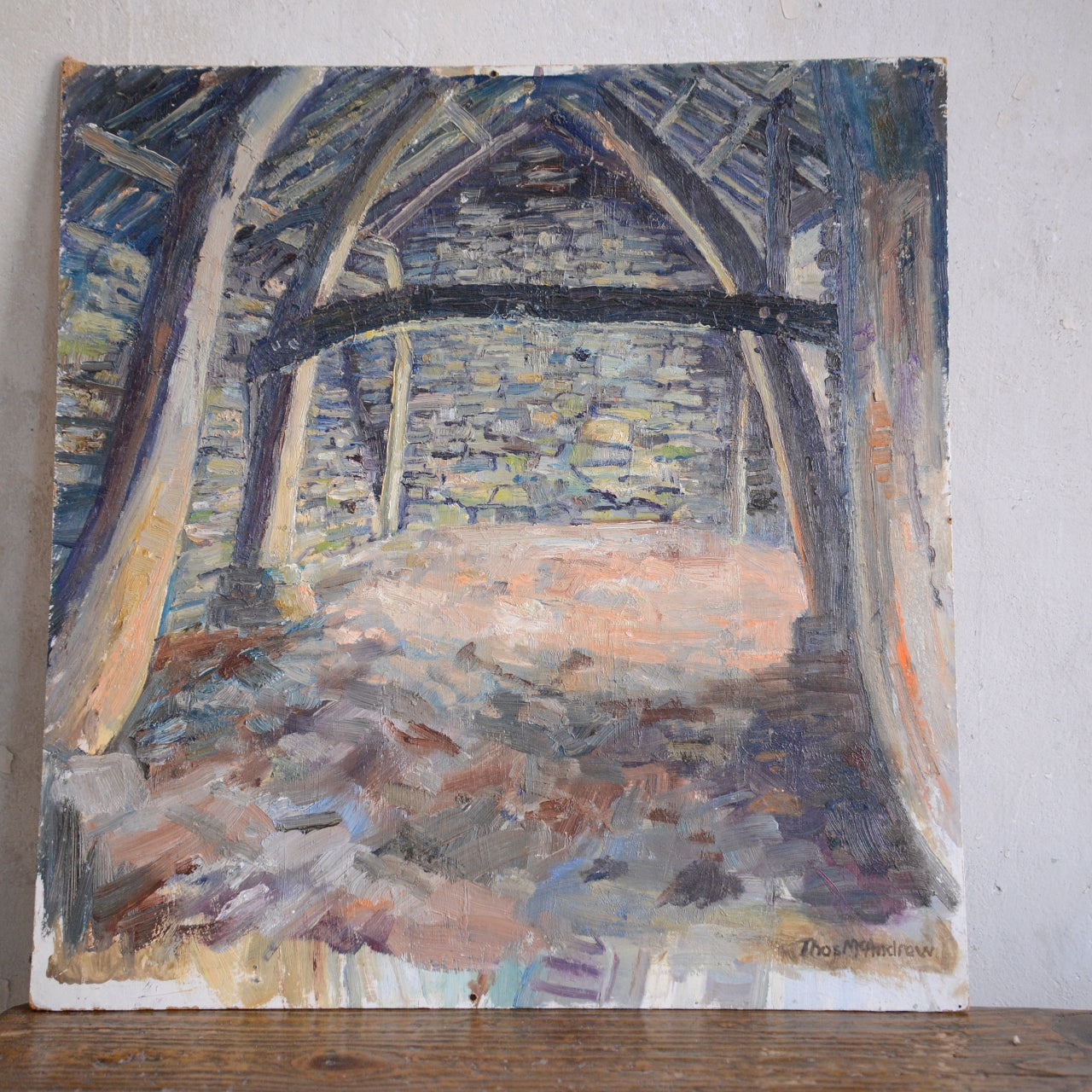 Old Cruck Barn, New Broughton Mills, Cumbria / Thomas "Thos" McAndrew, (C. Late 20th Century)
