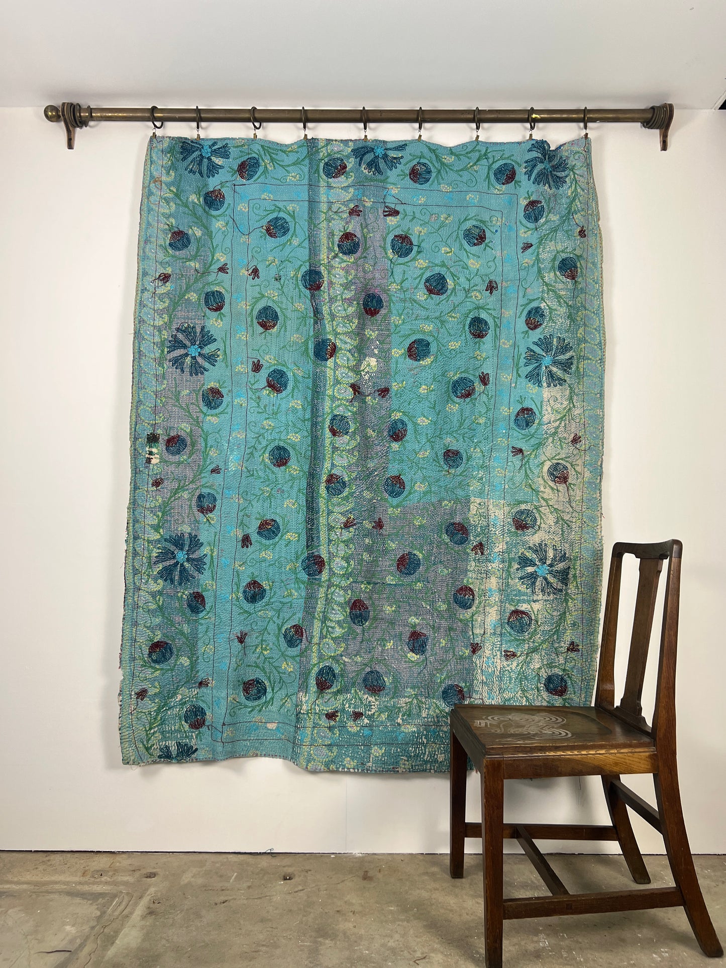 Vintage Kantha Suzani Quilt