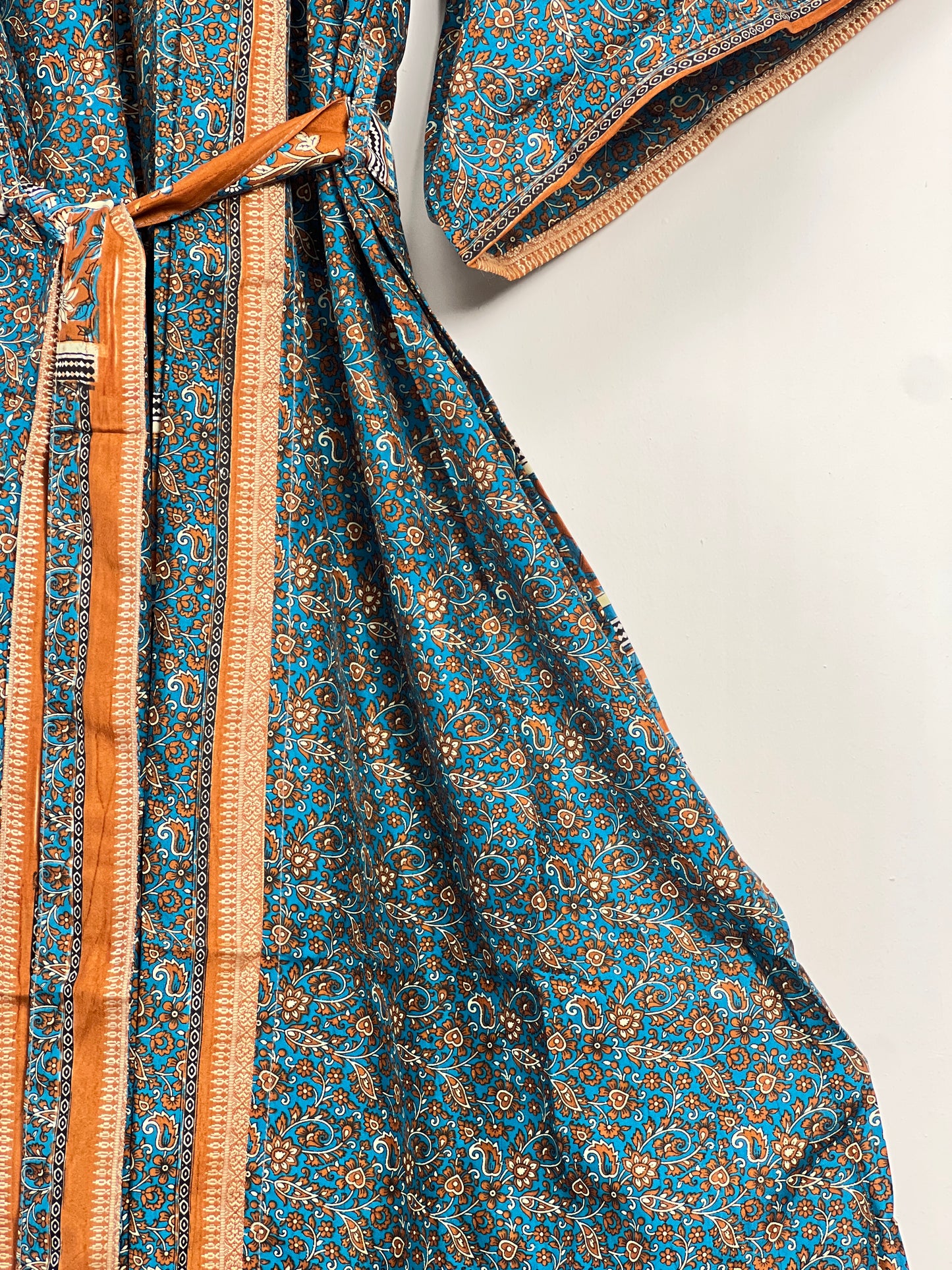 Vintage Saree Silk Kimono / Duster - Long
