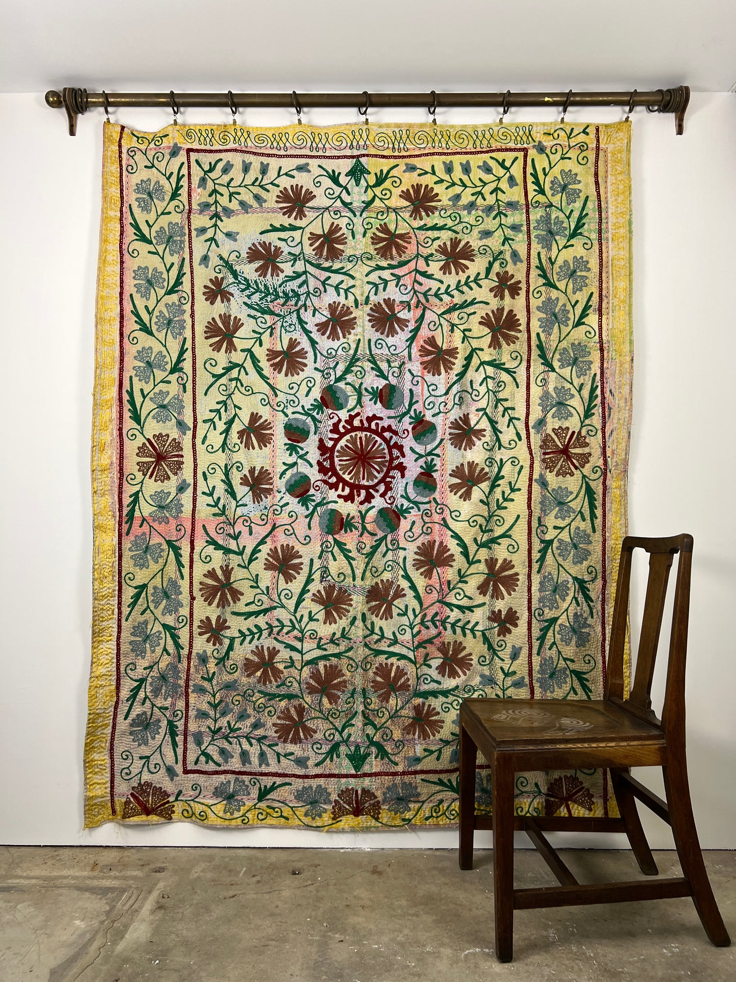 Vintage Kantha Suzani Quilt