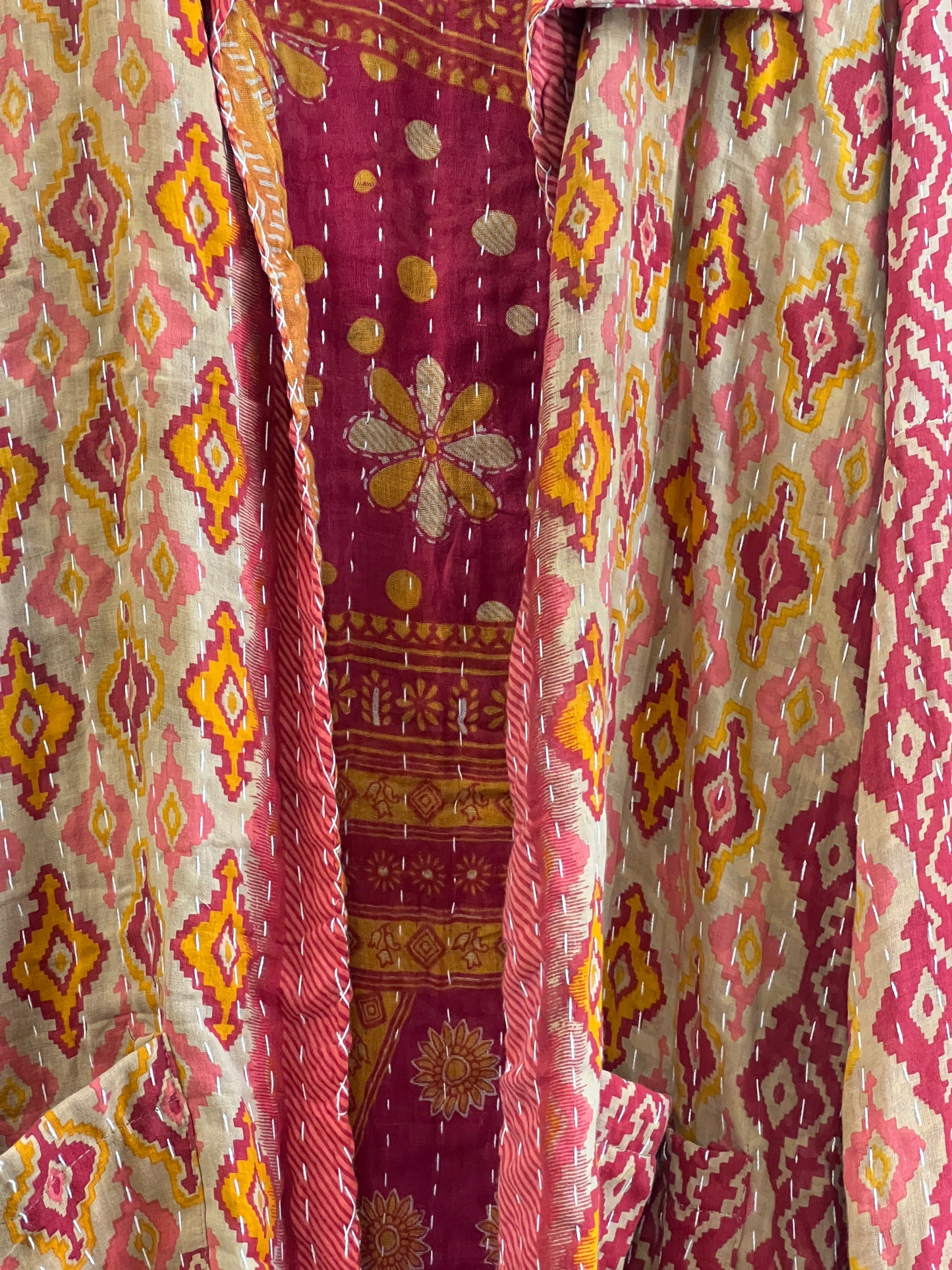 Vintage Cotton Kantha Reversible Jacket ~ No 11