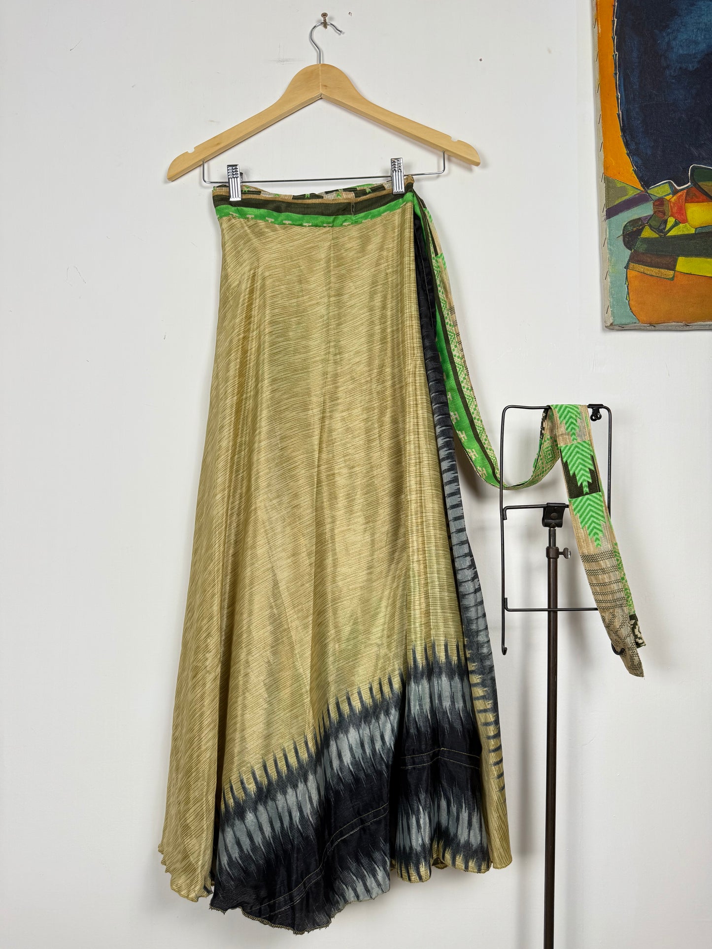 Vintage Saree Silk Wrap Skirt