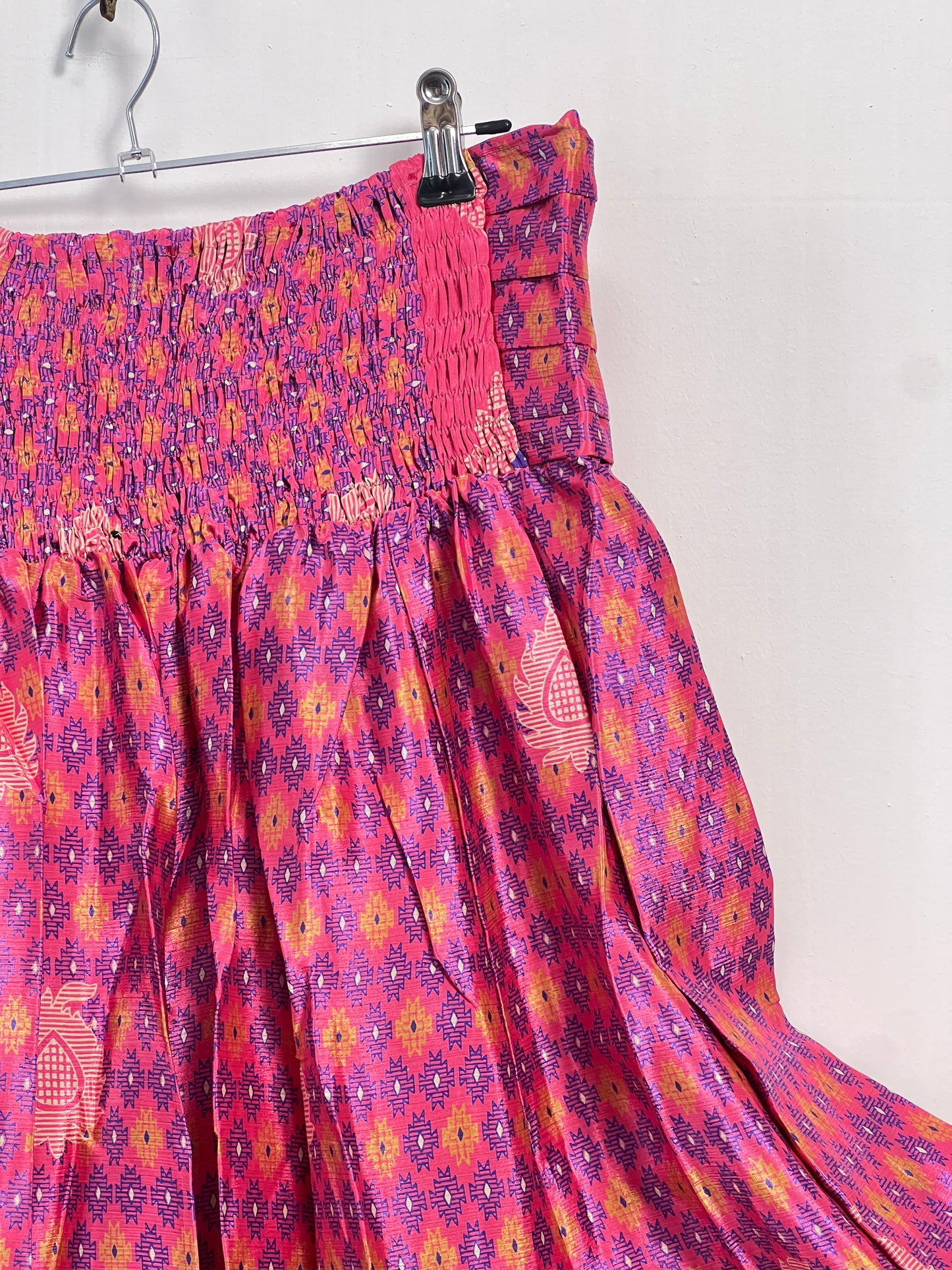 Vintage Saree Silk Pleated Skirt