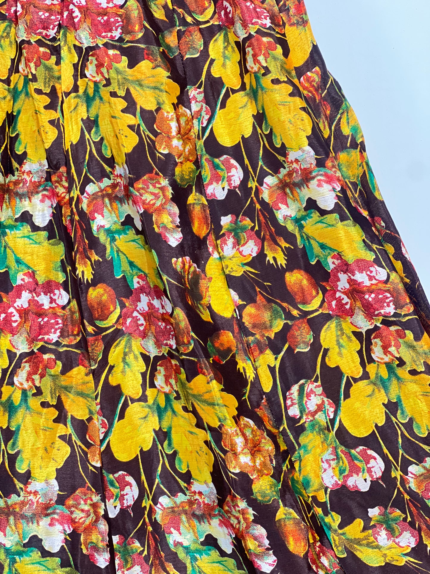 Vintage Saree Silk Pleated Skirt