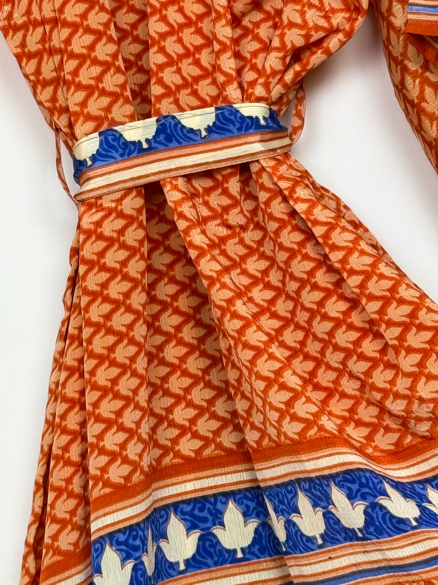 Vintage Saree Silk Kimono / Duster - Long