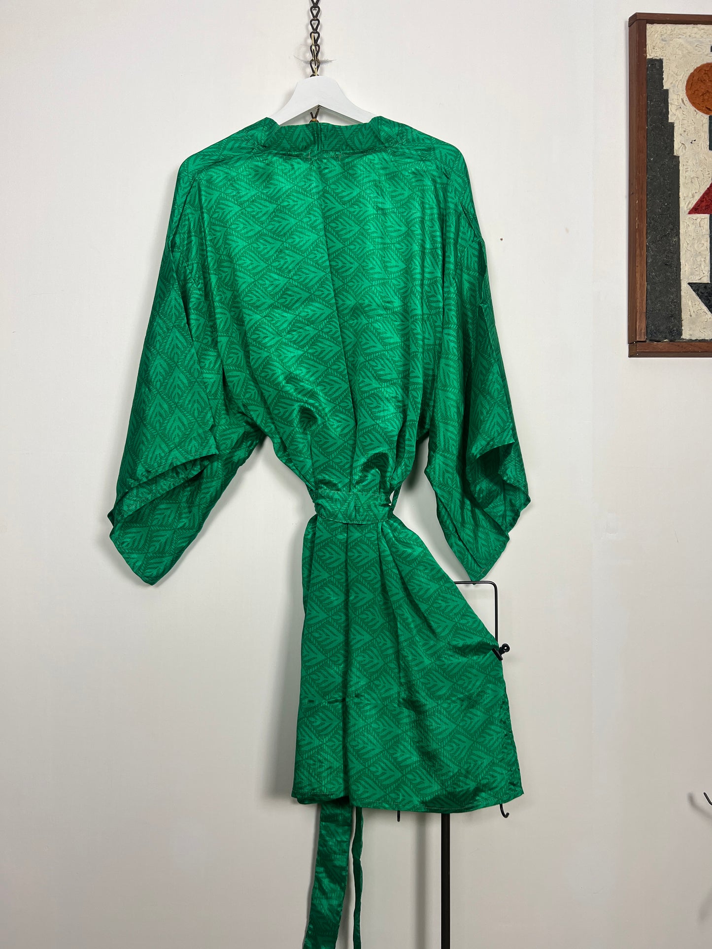Vintage Saree Silk Kimono / Duster - Short