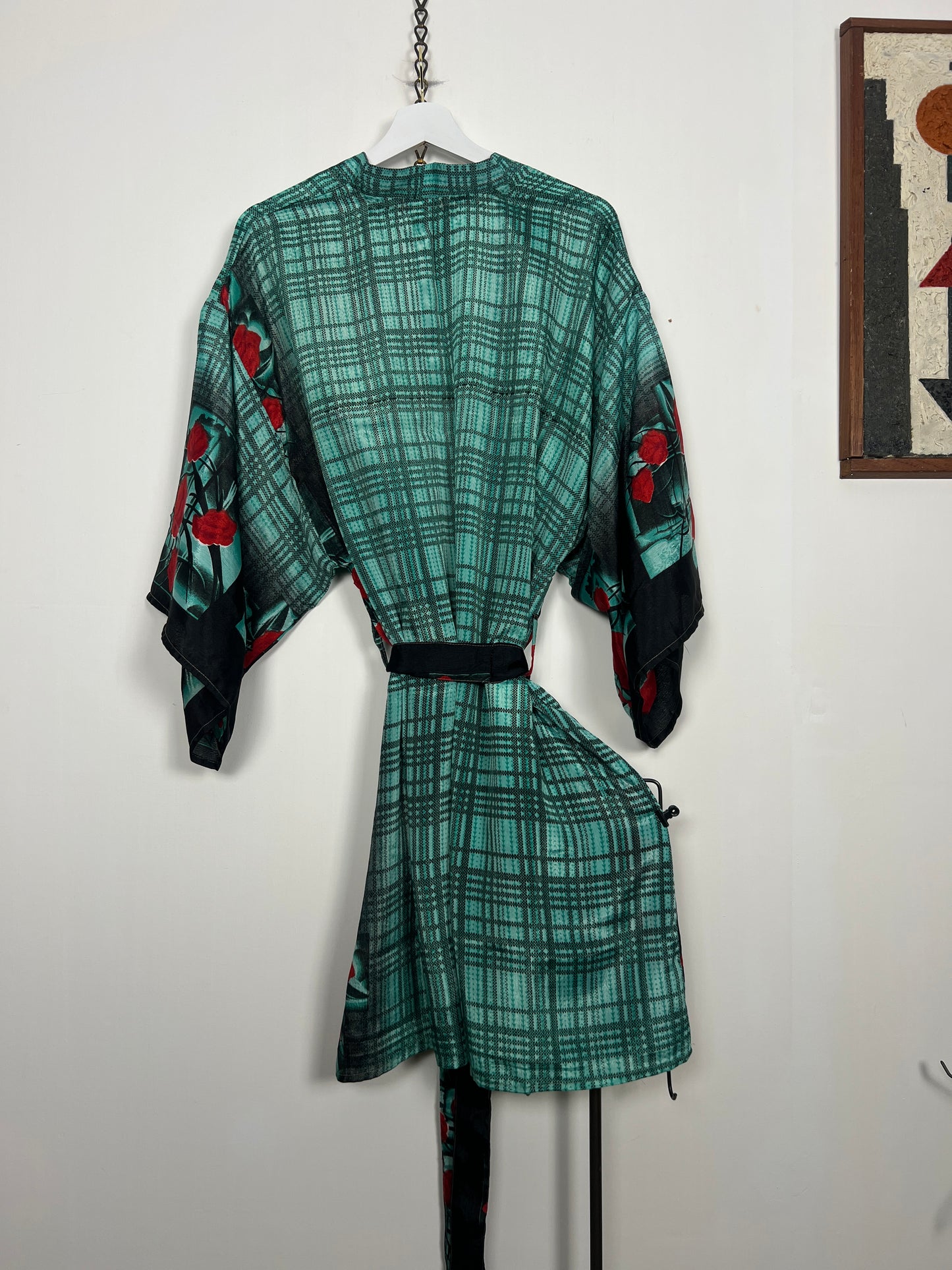 Vintage Saree Silk Kimono / Duster - Short