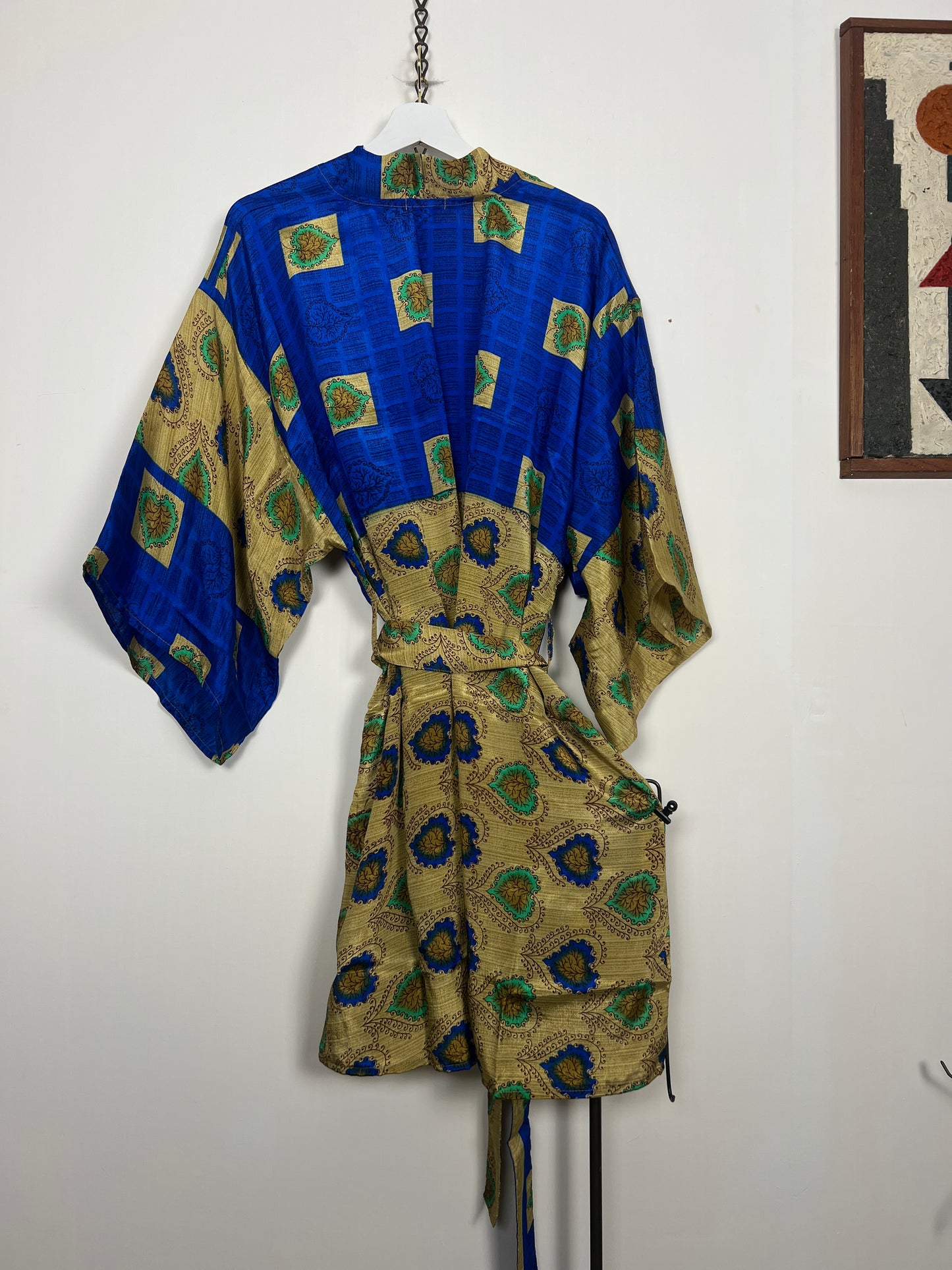 Vintage Saree Silk Kimono / Duster - Short