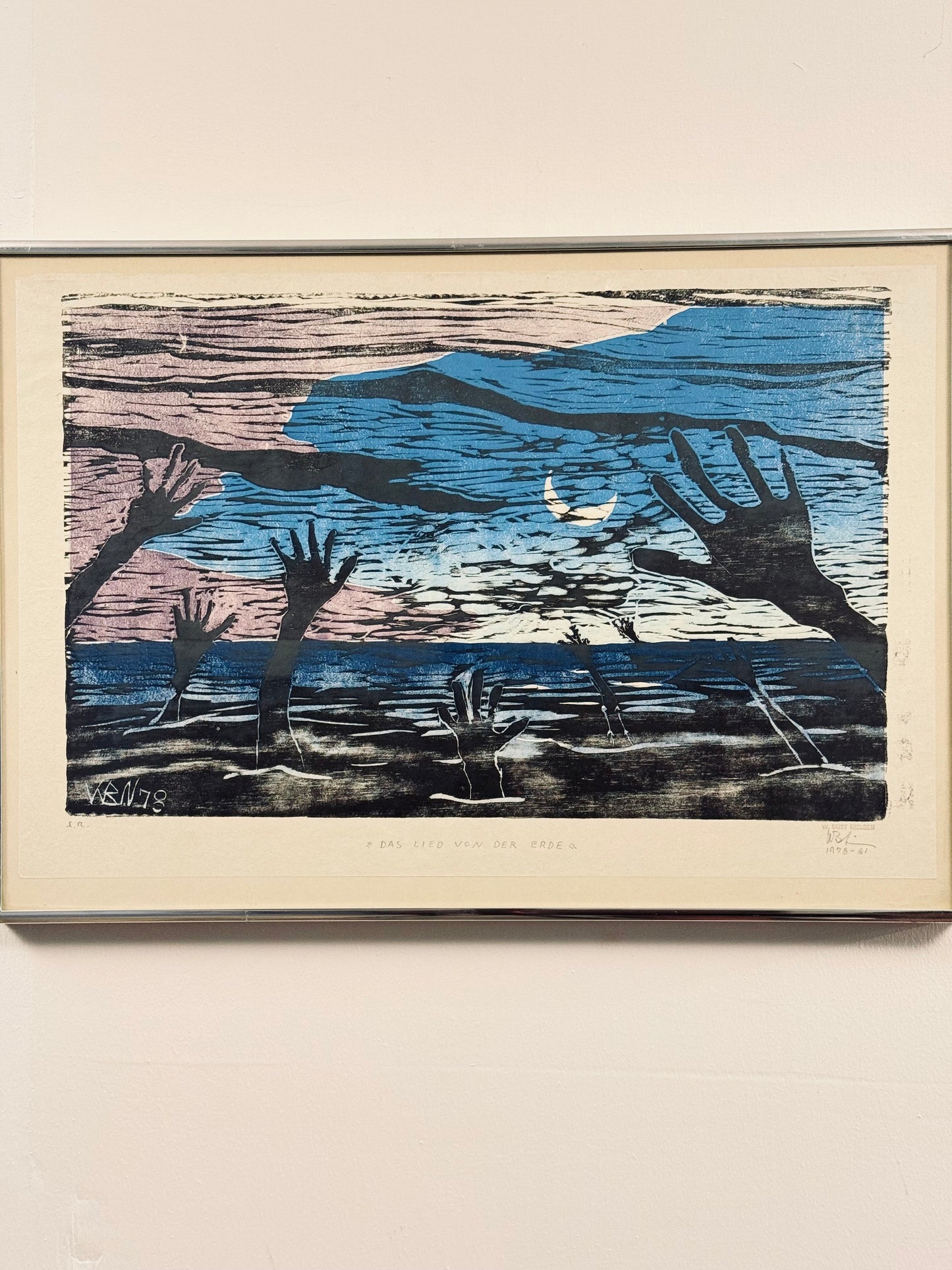 Das Lied Von Der Erde - Woodcut Block Print - W. Bust Nielson 1978-81