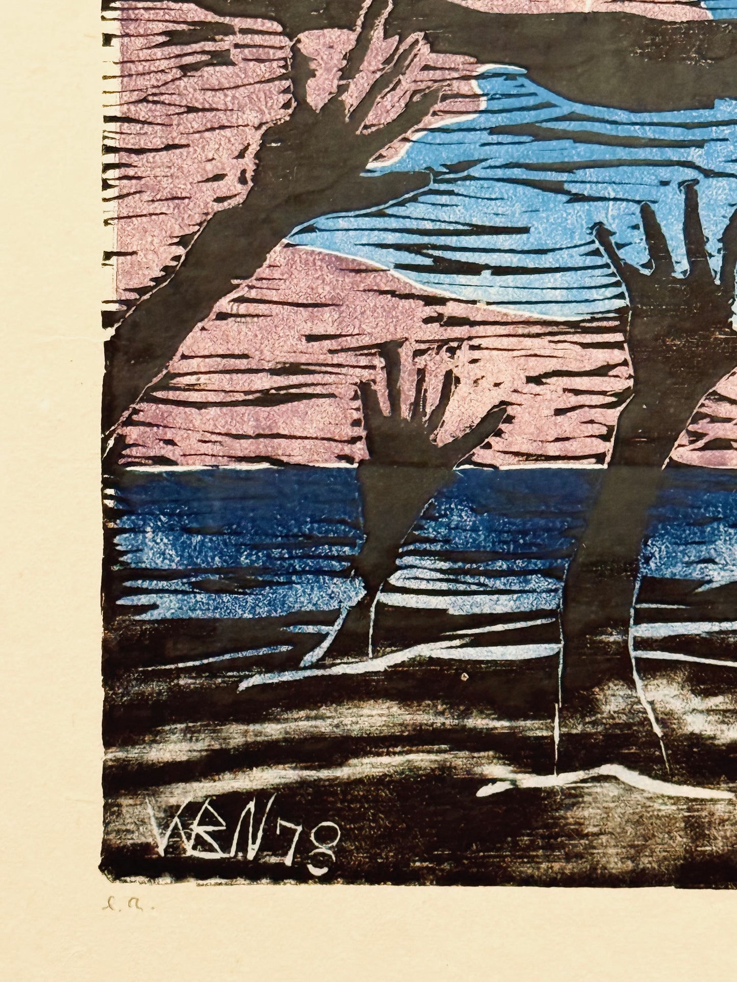 Das Lied Von Der Erde - Woodcut Block Print - W. Bust Nielson 1978-81