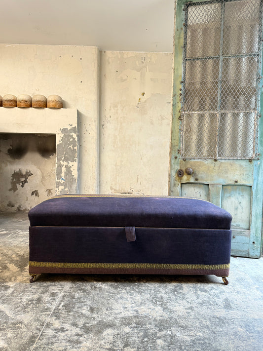 A Large Early 20thC Upholstered Box Ottoman