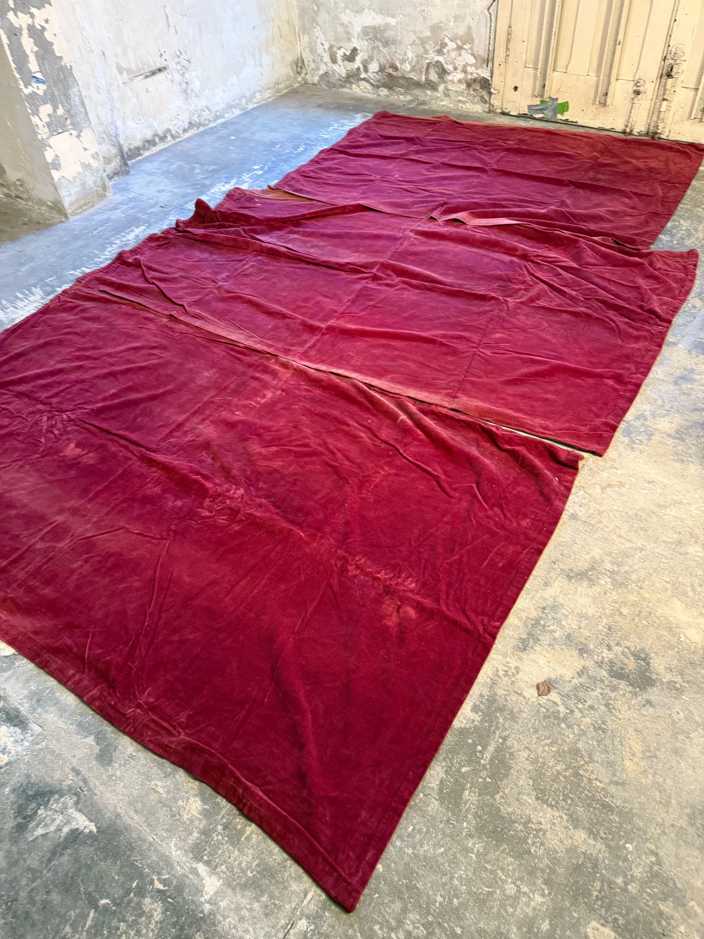 Penicuik House, Scotland ~ Pair & Single Velvet Curtains