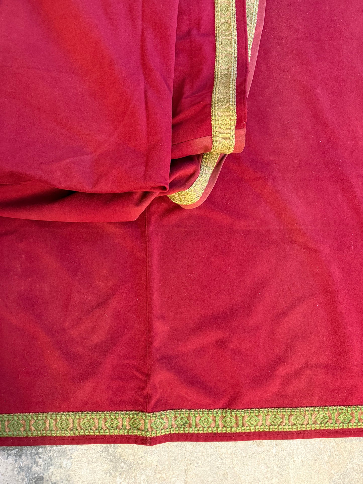 Penicuik House, Scotland ~ Pair Large Wool Curtains & Valance