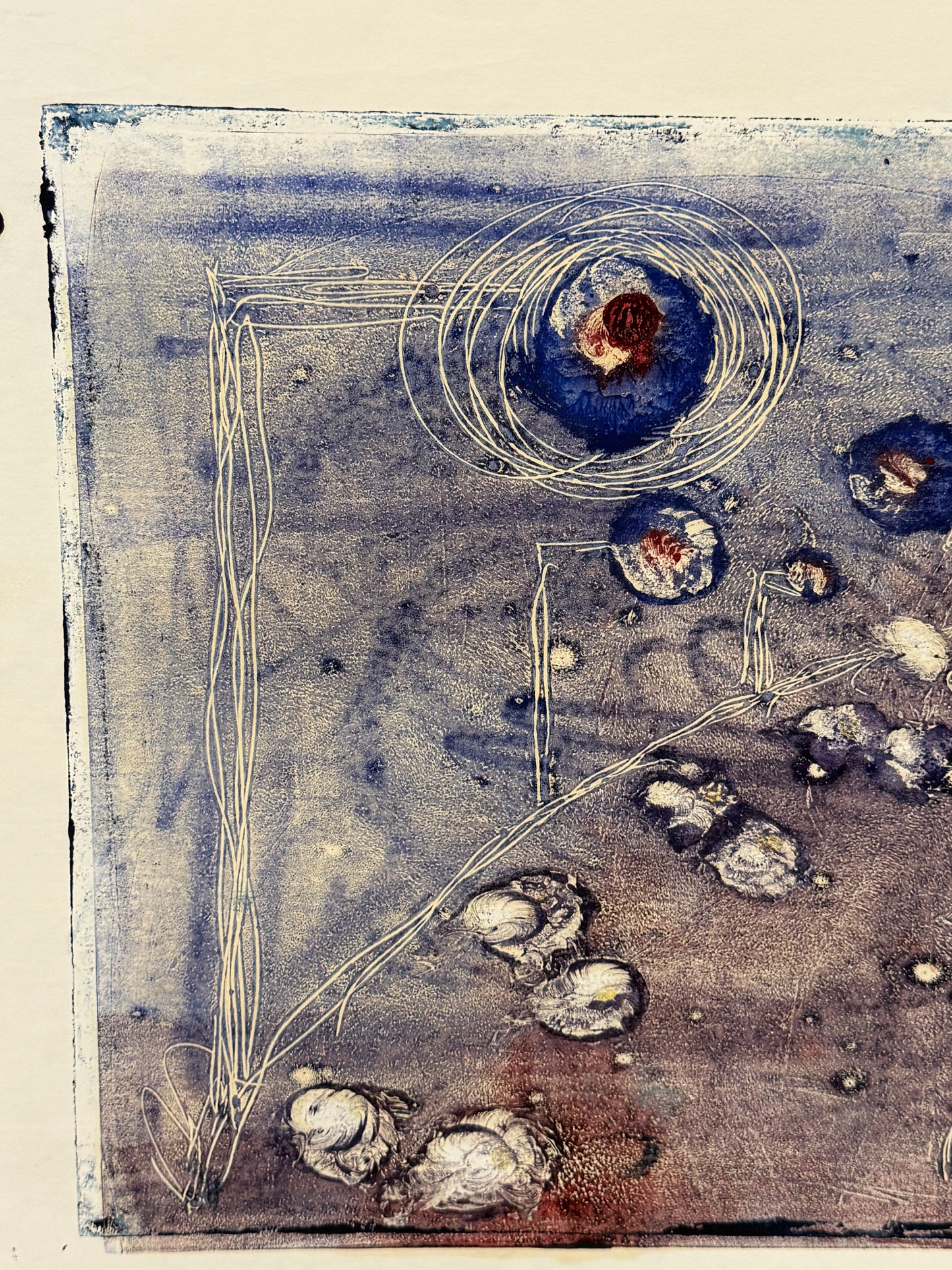 Monoprint Flowers - ISOBEL COLVILLE Scottish | 1935 - 2025