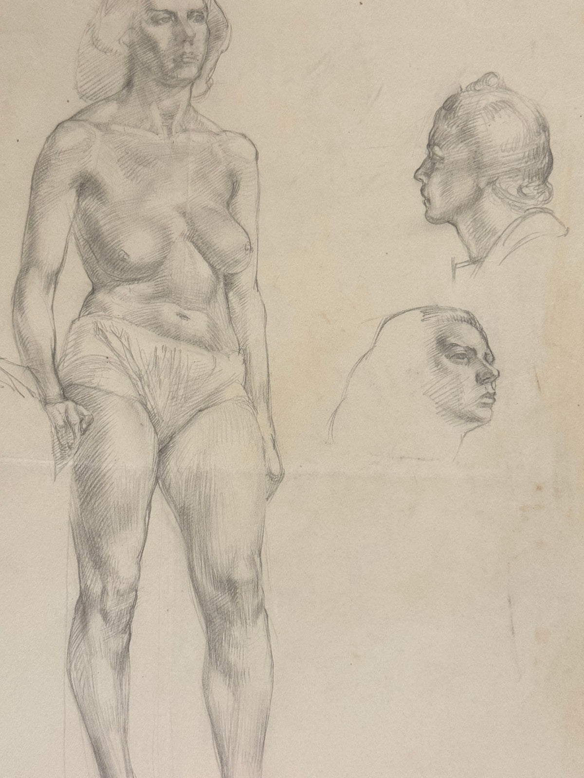 Female Life Drawing from the portfolio of Joyce Platt, Jan 1938