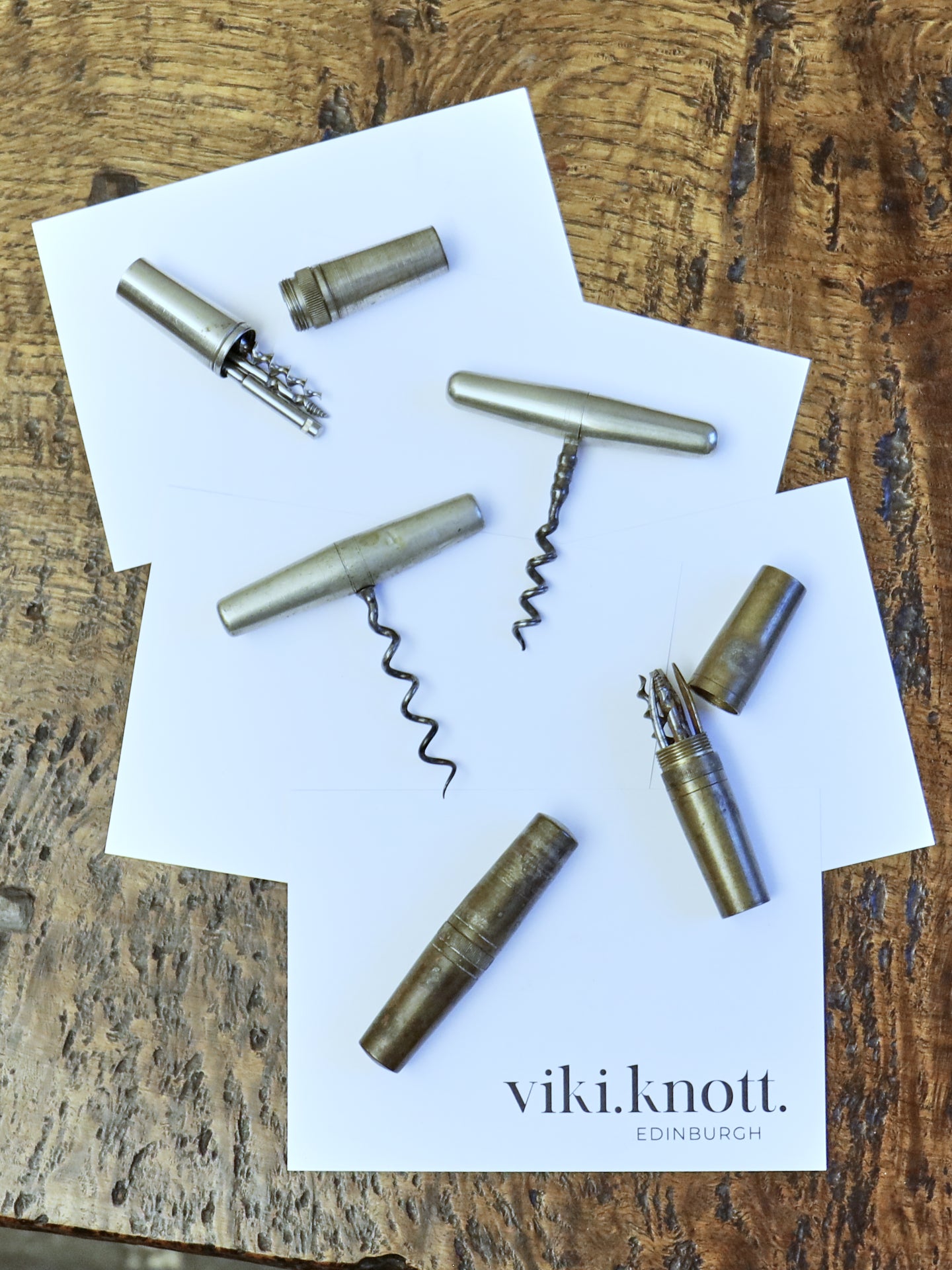 Collection of 5 Pocket Roundlet Corkscrews and Multi-tools