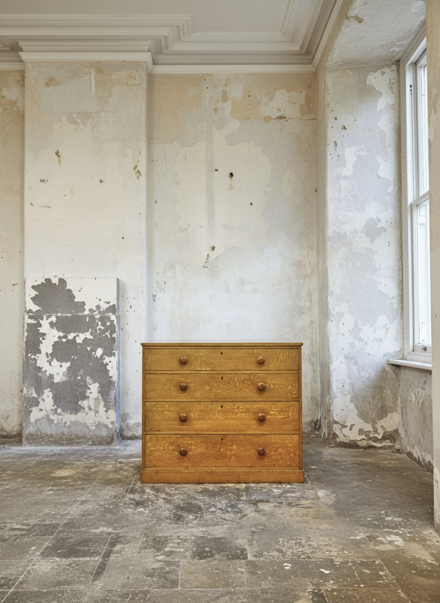 A Pine Chest of Drawers in Original Faux Oak Paint ~ Scottish 19thC