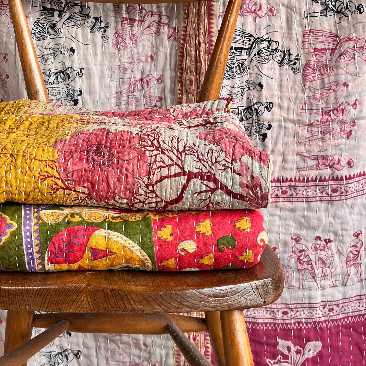 Vintage Cotton Kantha Quilts