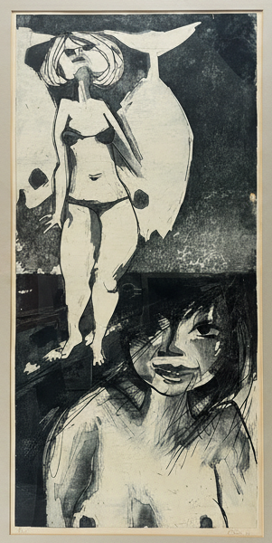 Two Ladies Aquatint Engraving | Dutch 1961