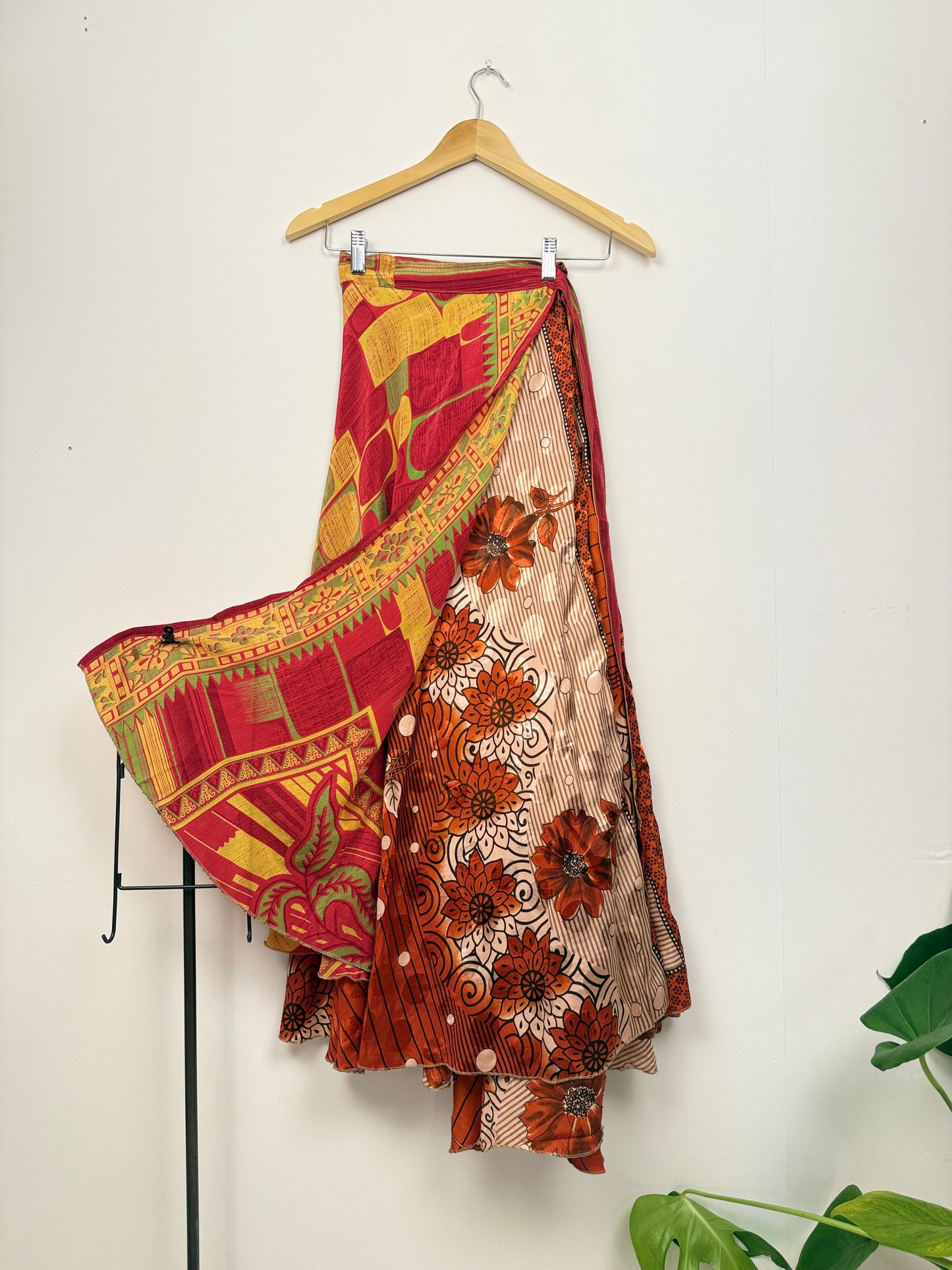 Vintage Saree Silk Wrap Skirt