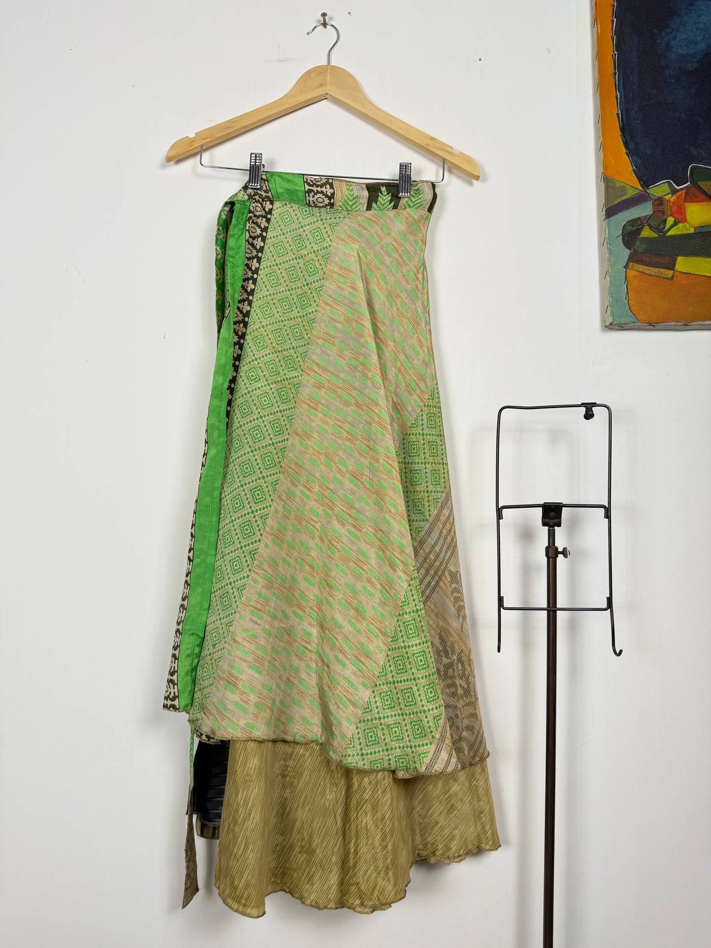Vintage Saree Silk Wrap Skirt