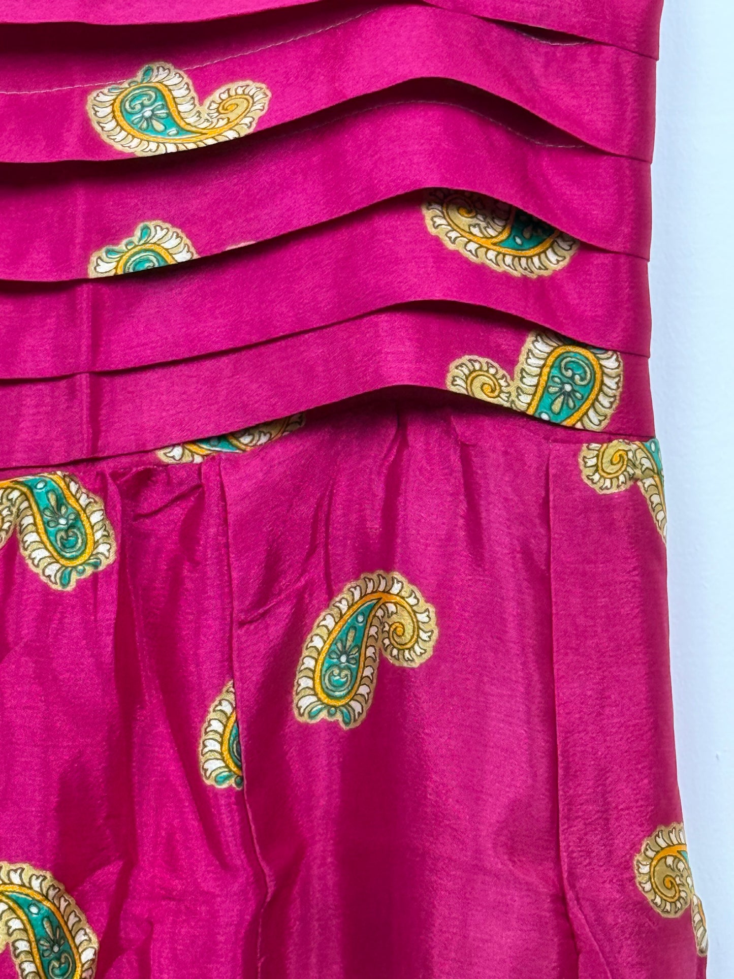 Vintage Saree Silk Pleated Skirt