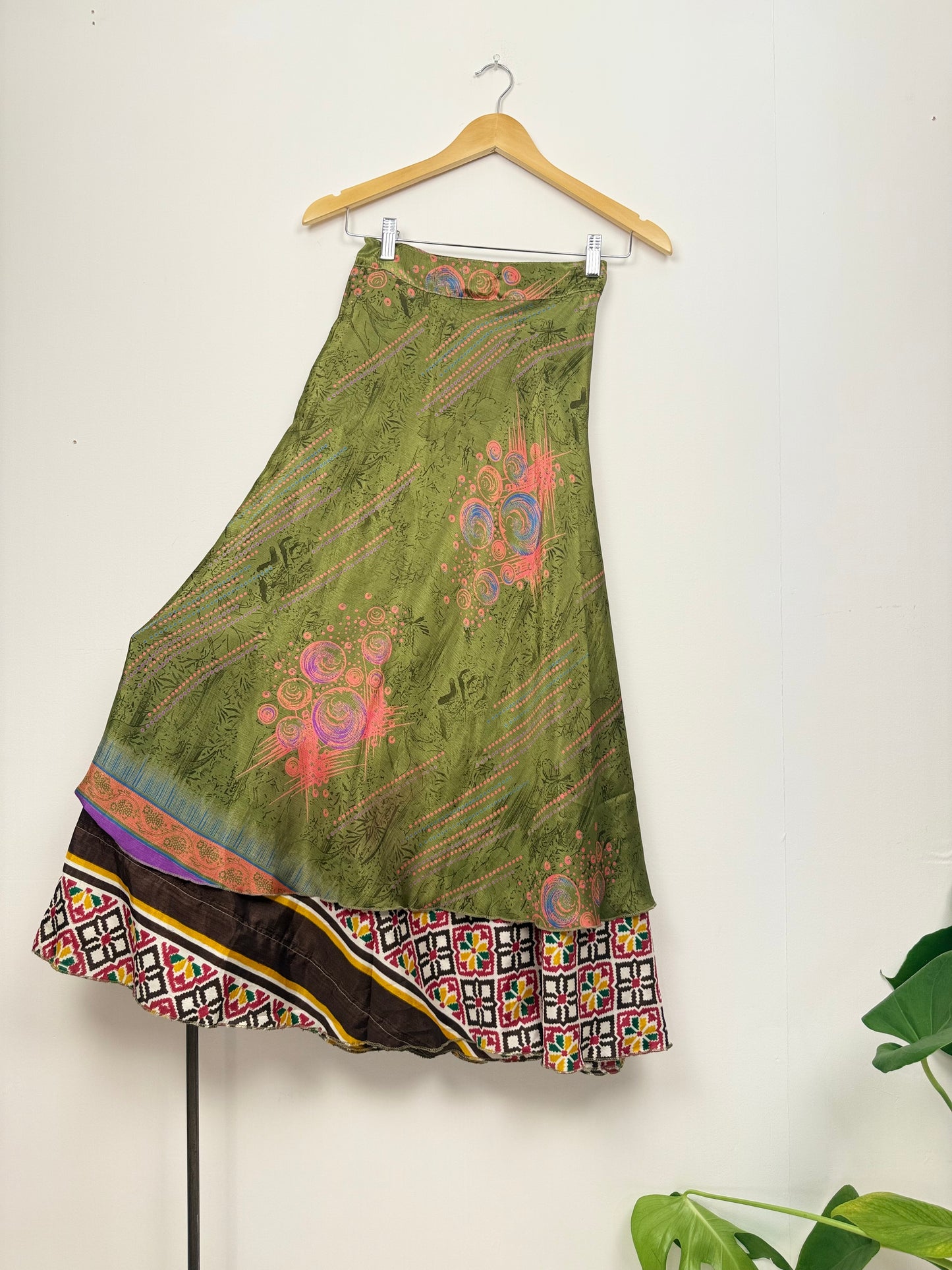 Vintage Saree Silk Wrap Skirt
