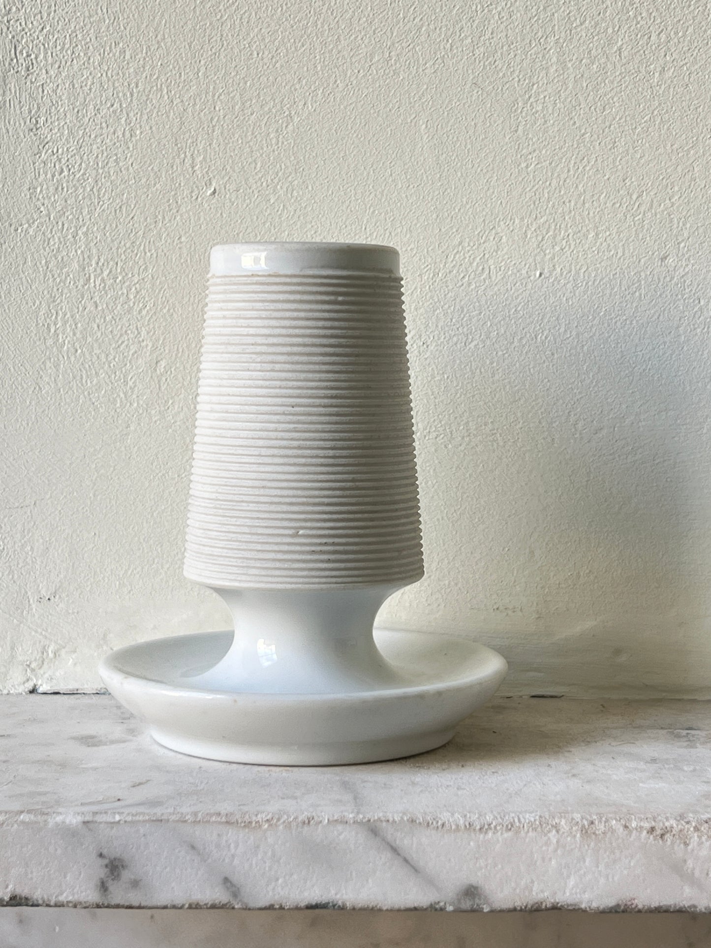 Large 1920's French White Match Holder Striker