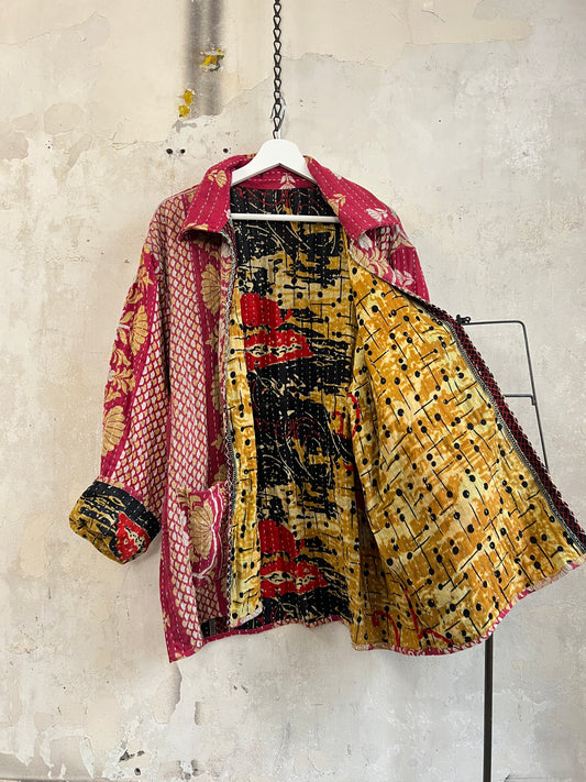 Vintage Cotton Kantha Reversible Jacket ~ No 23