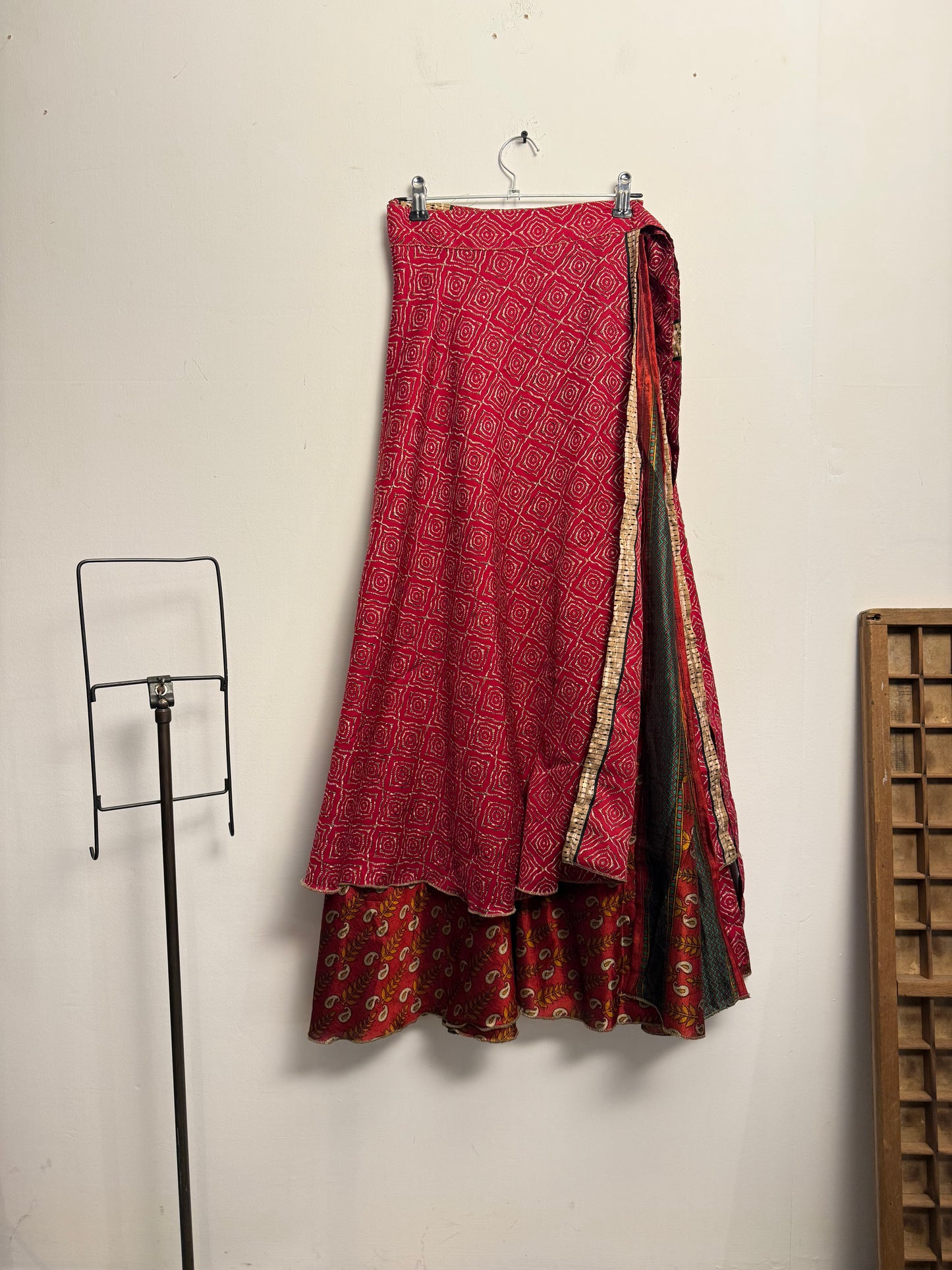 Vintage Saree Silk Wrap Skirt