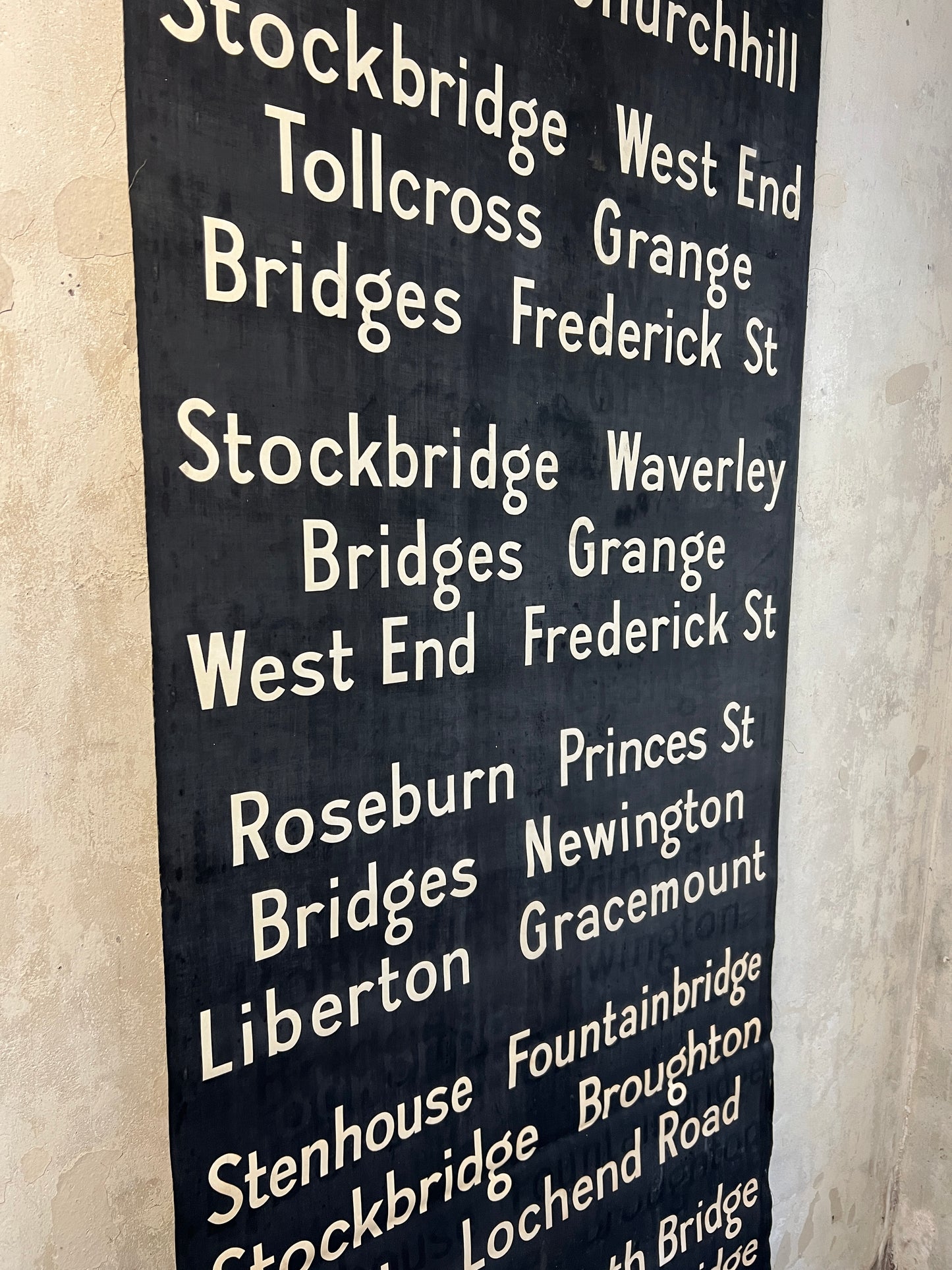 Edinburgh Destination Bus Blind