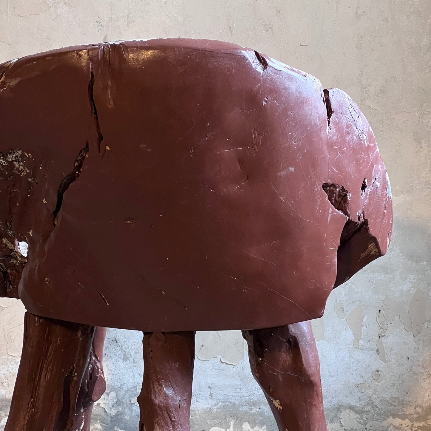 Painted Teak Root Stump Armchair