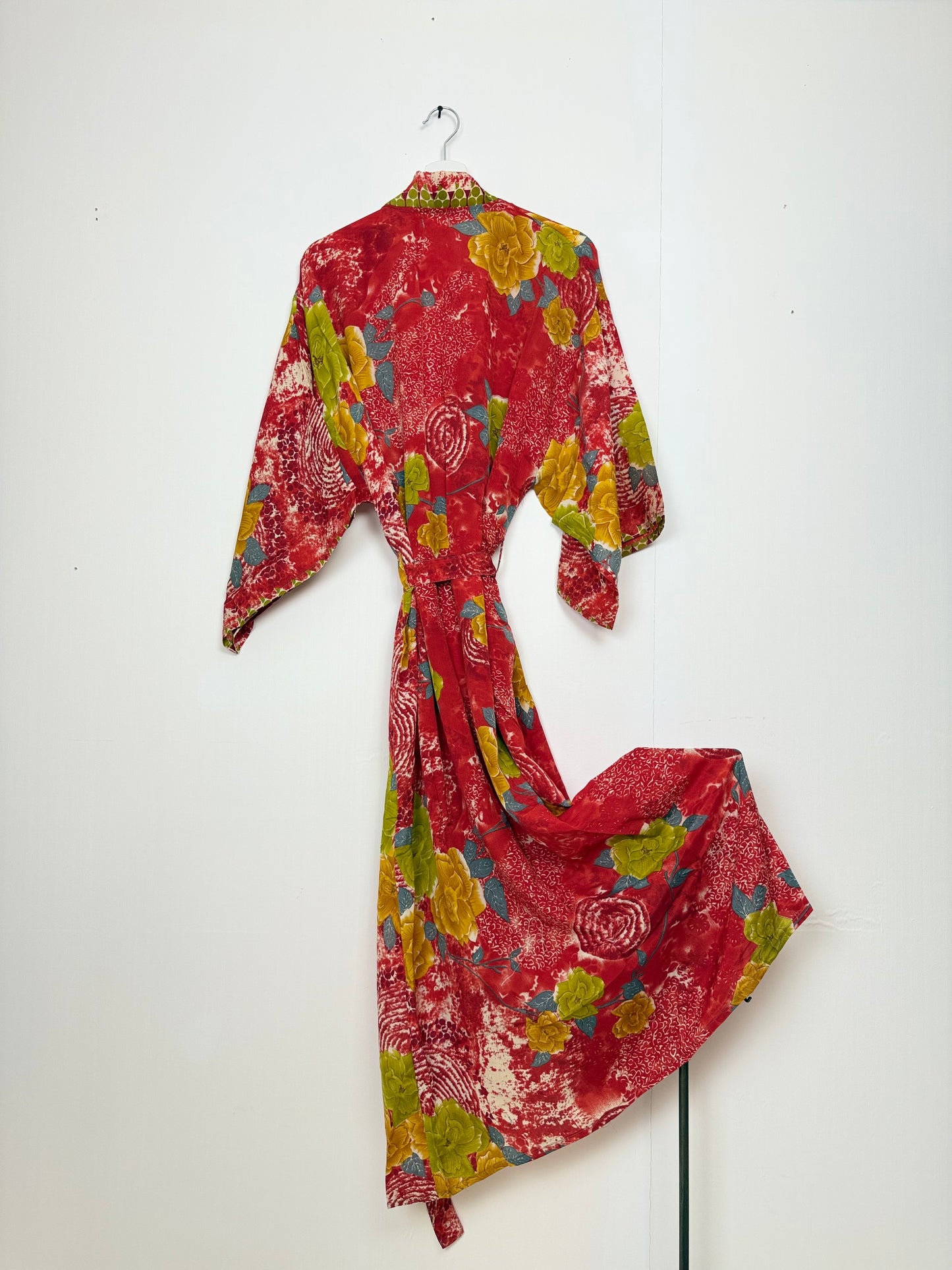 Vintage Saree Silk Kimono / Duster - Long