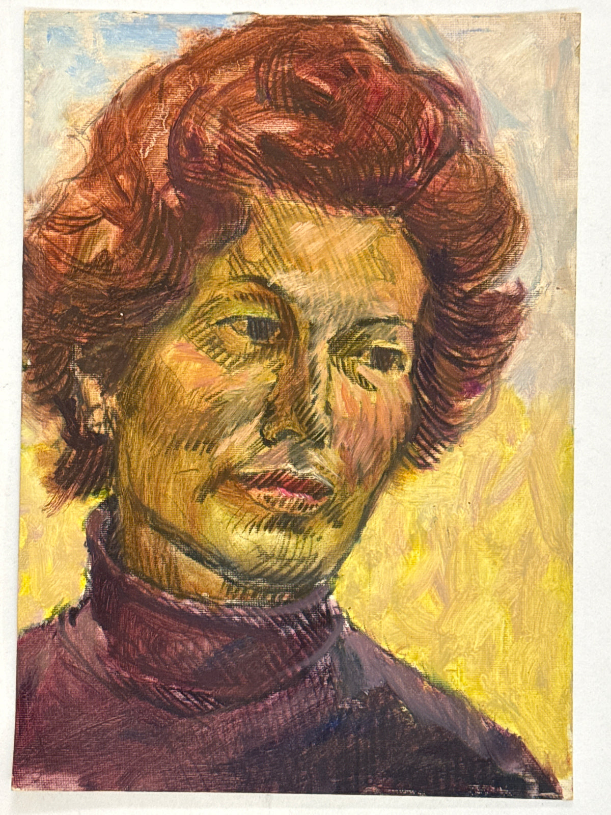 Woman in Plum