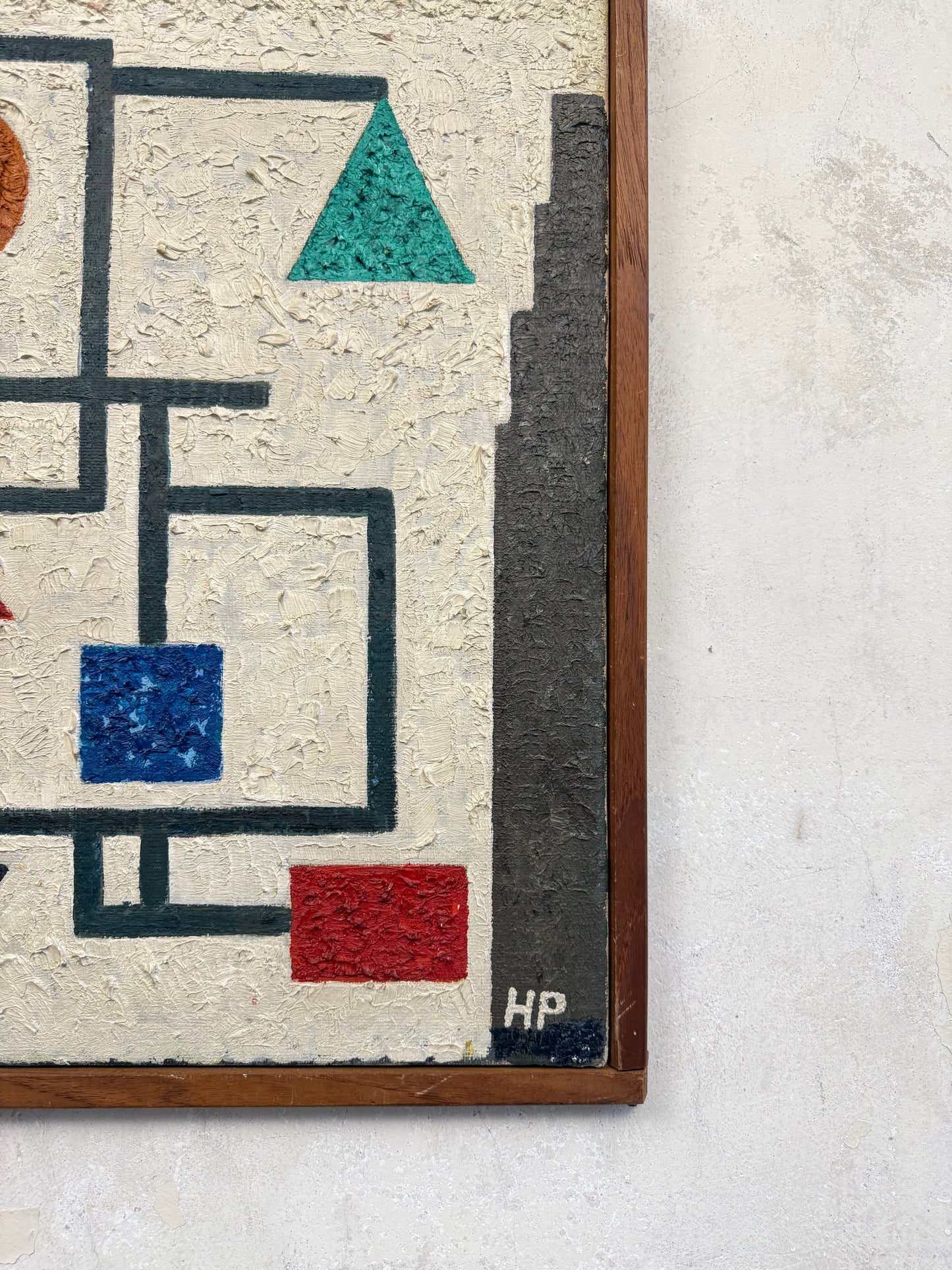 Abstract Geometric Oil on Canvas