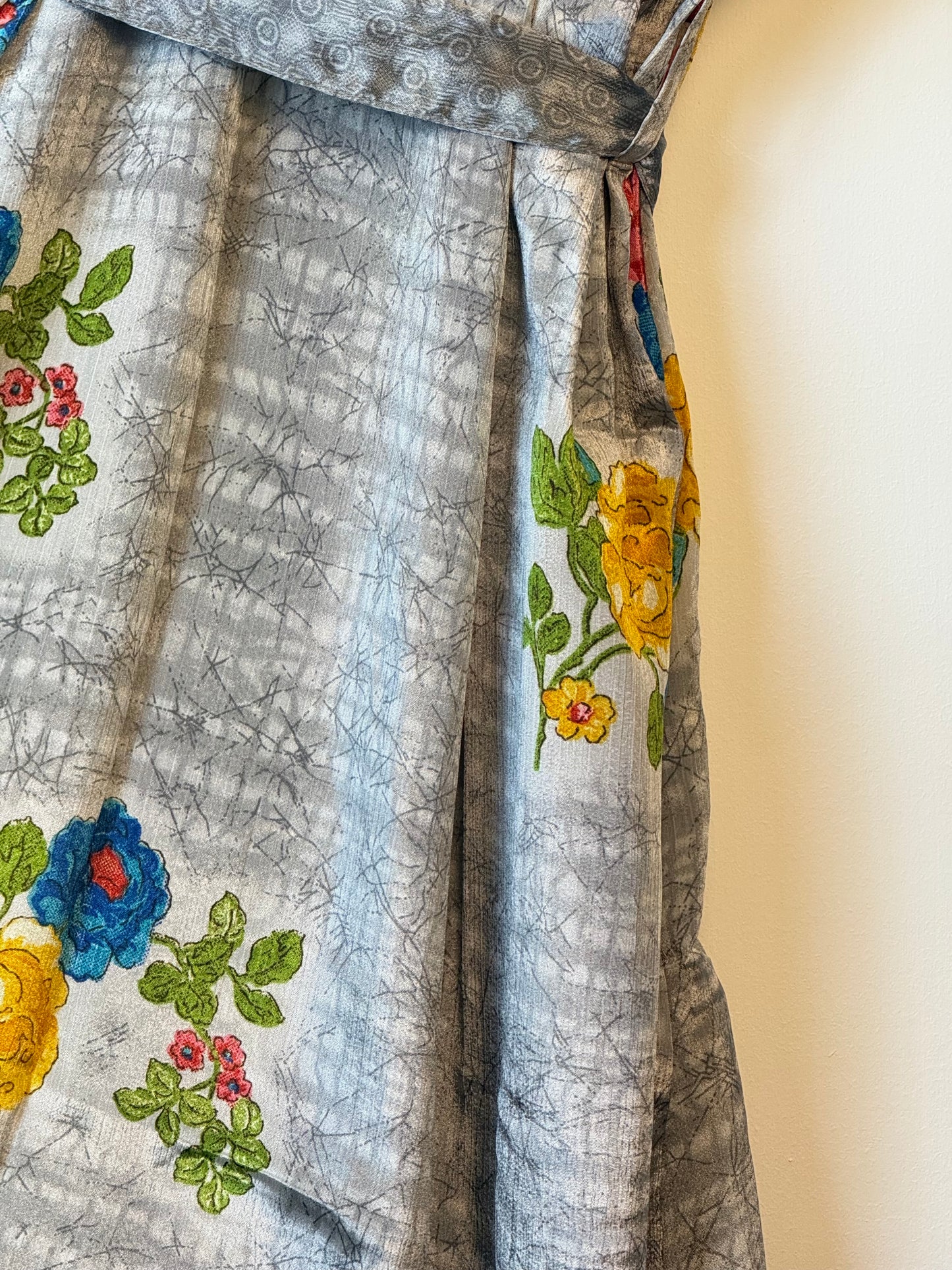 Vintage Saree Silk Kimono / Duster - Long