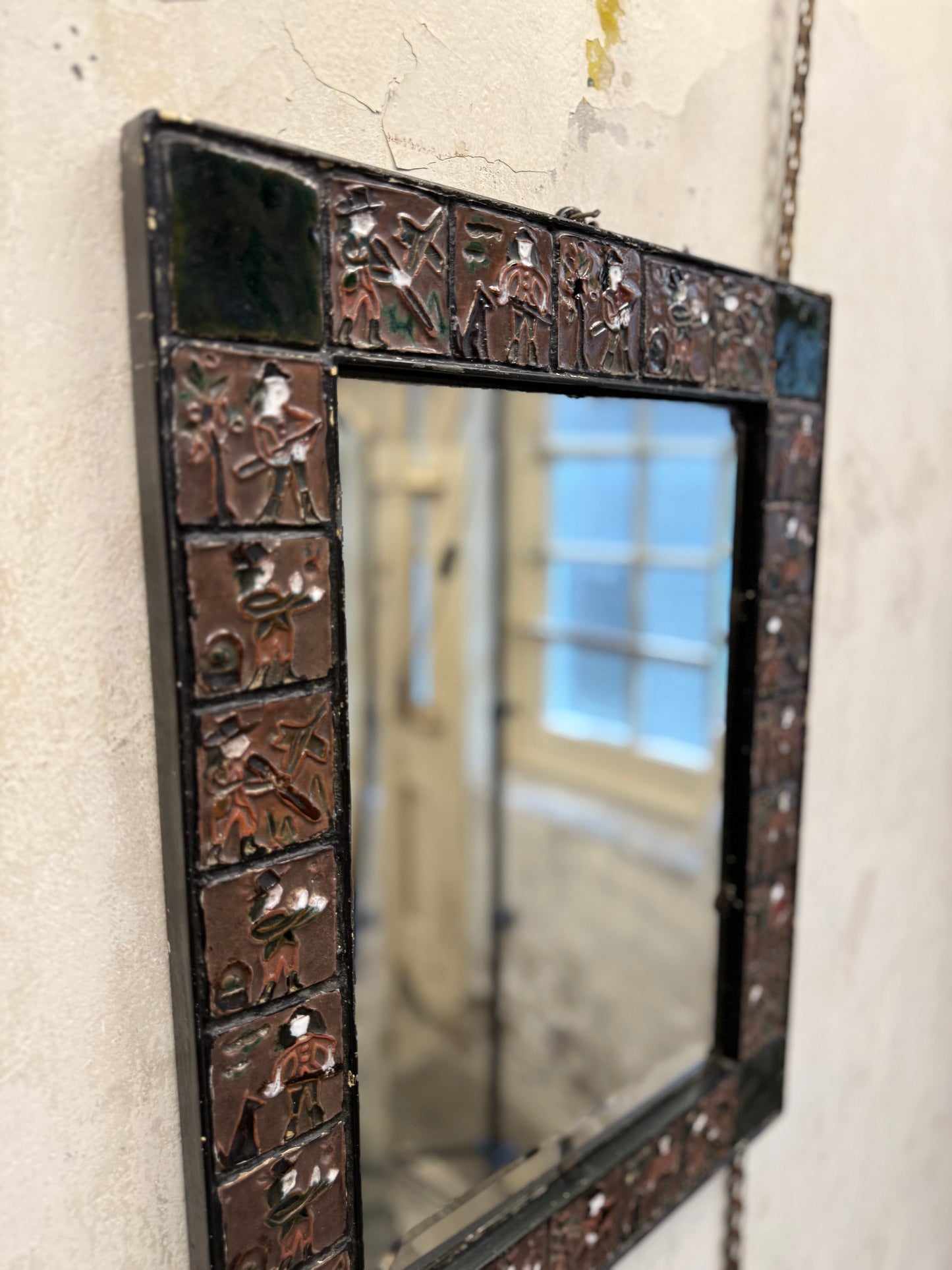 Folk Art Wall Mirror