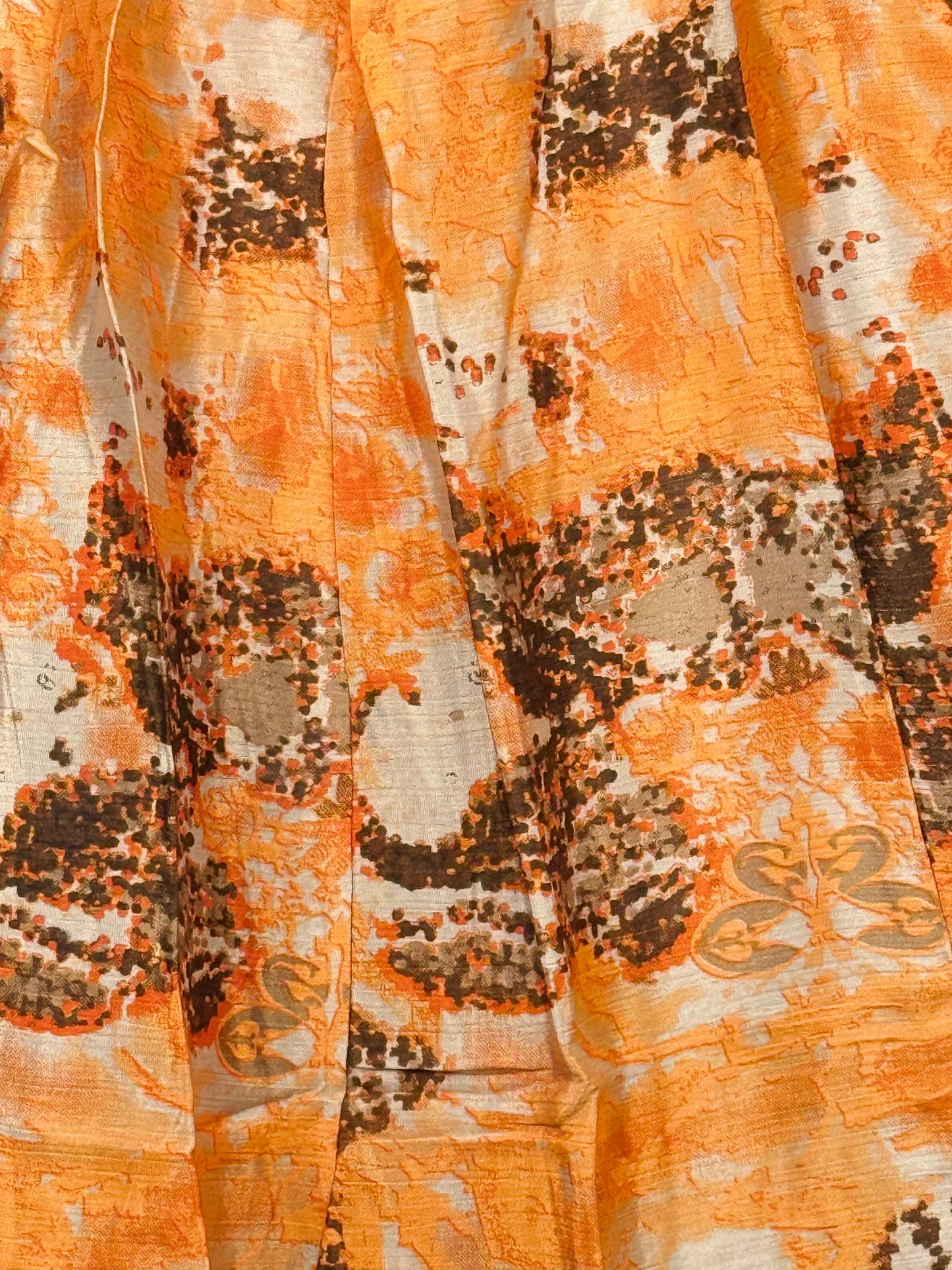 Vintage Saree Silk Pleated Skirt