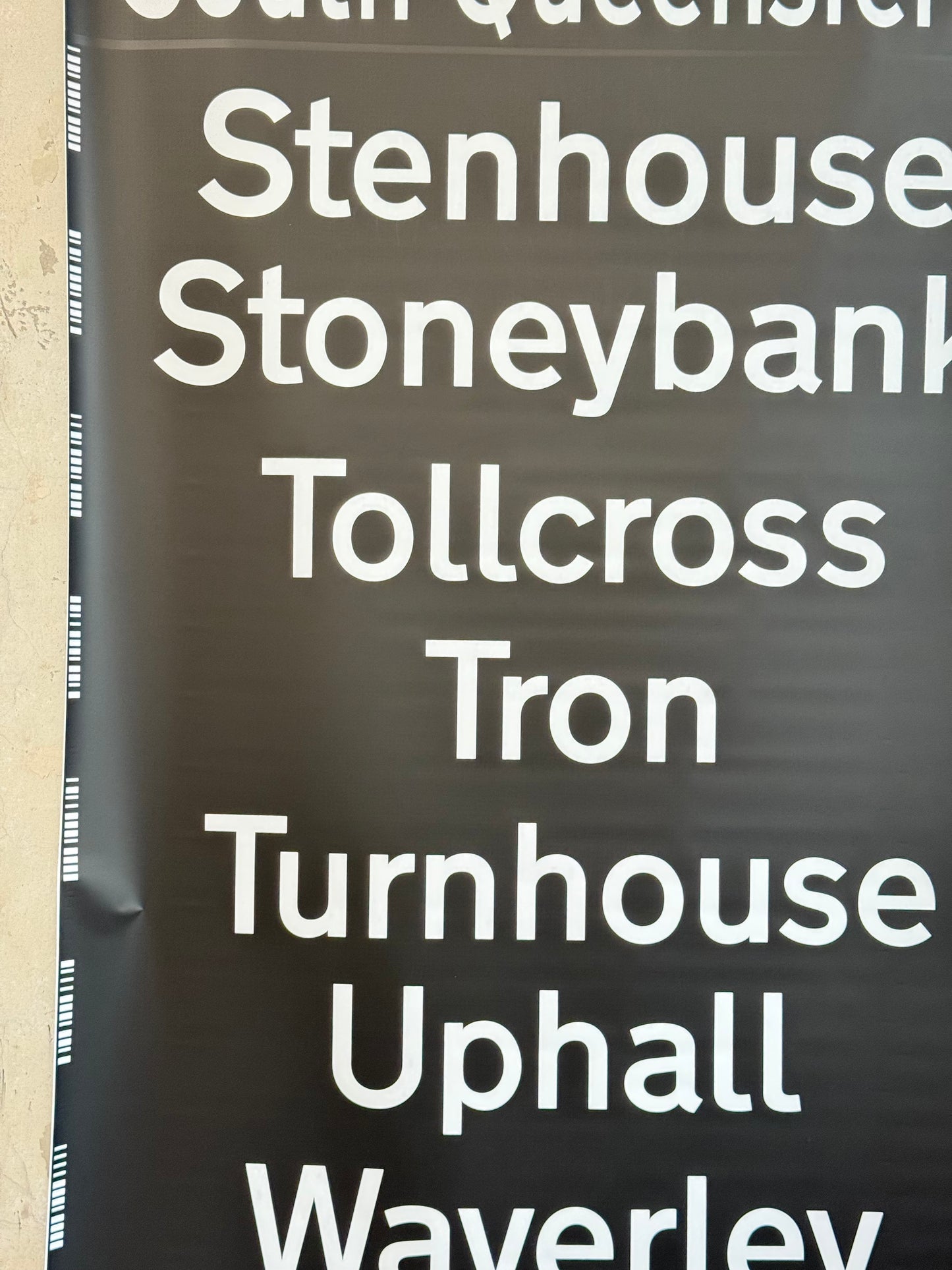 Edinburgh Destination Bus Blind - Slateford to Whitecraig