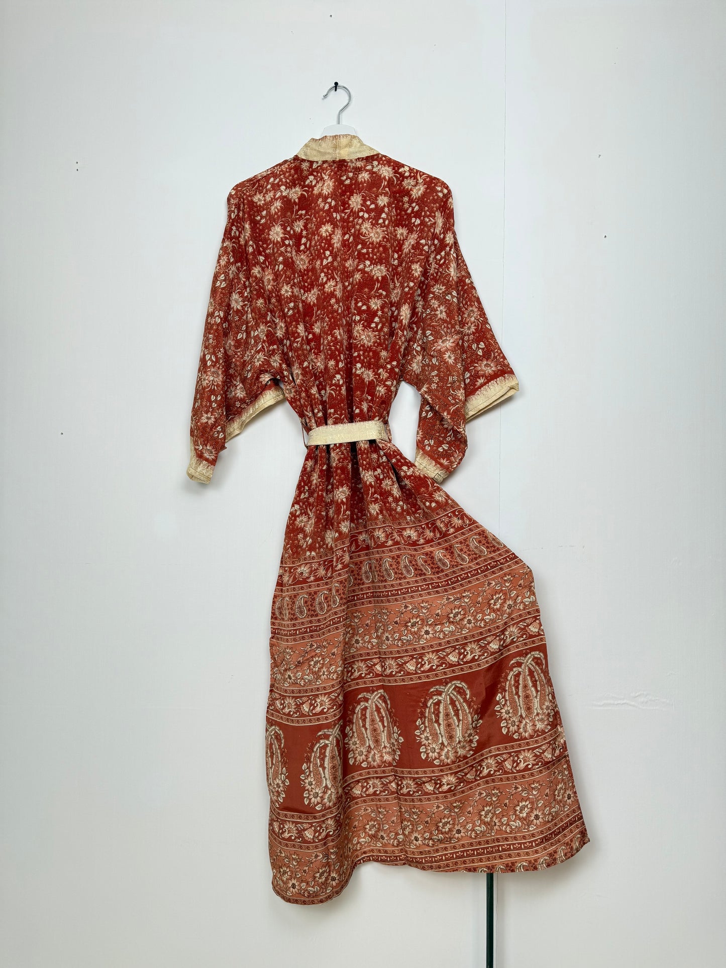 Vintage Saree Silk Kimono / Duster - Long