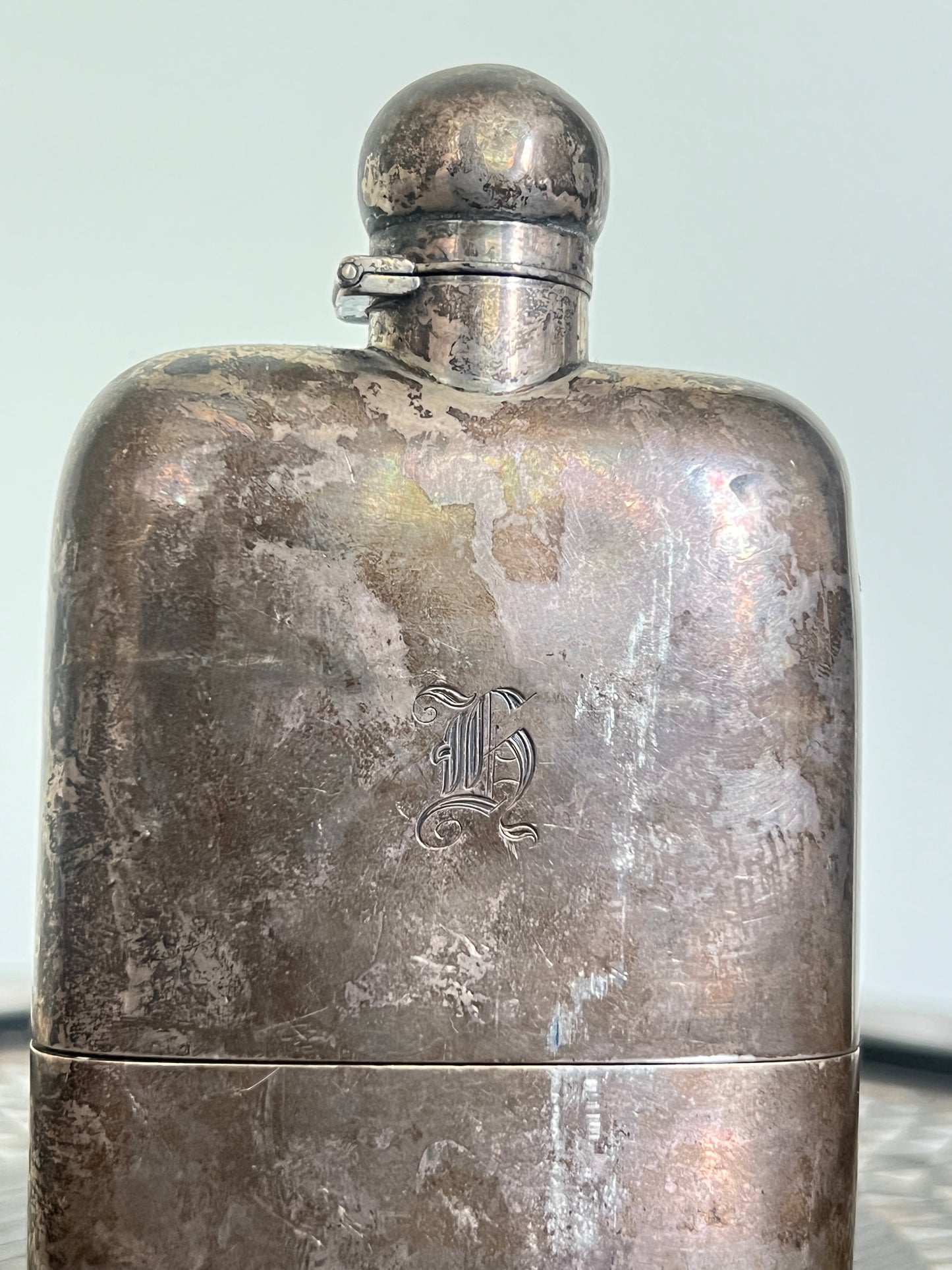 A 19th Century  Sampson Mordan & Co  Silver Hipflask