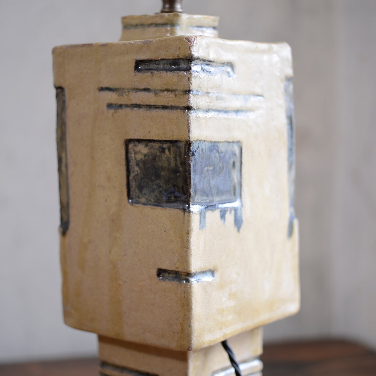 70’s Slab Built Studio Pottery Table Lamp