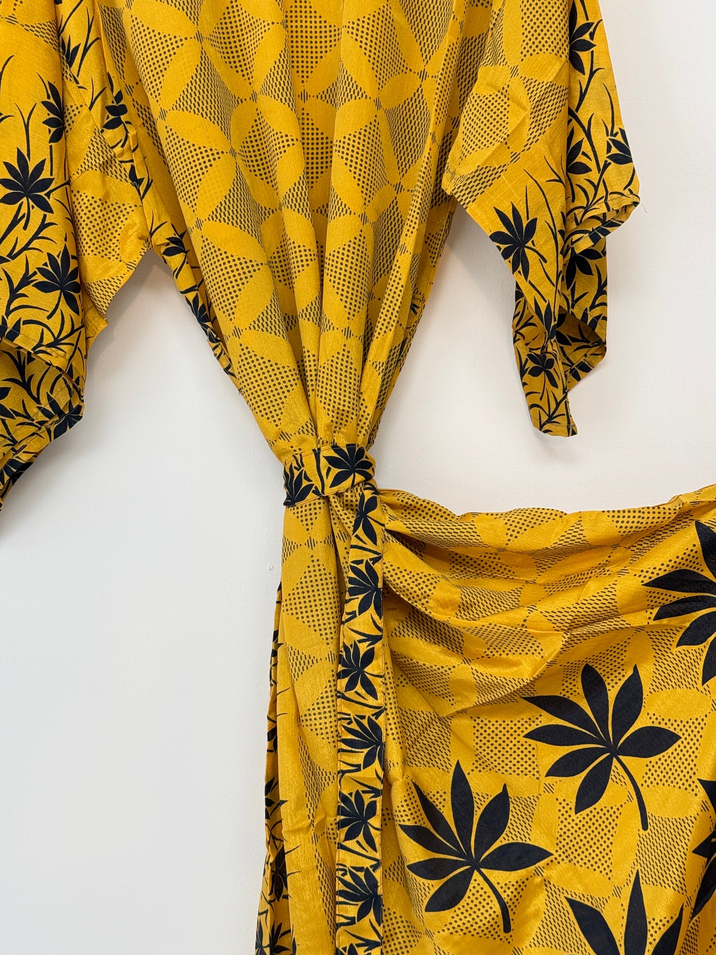 Vintage Saree Silk Kimono / Duster - Long