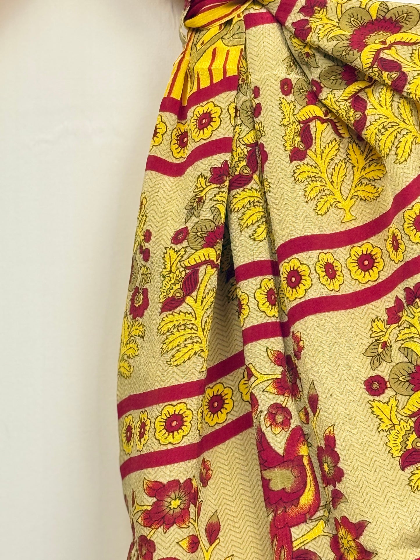 Vintage Saree Silk Kimono / Duster - Short