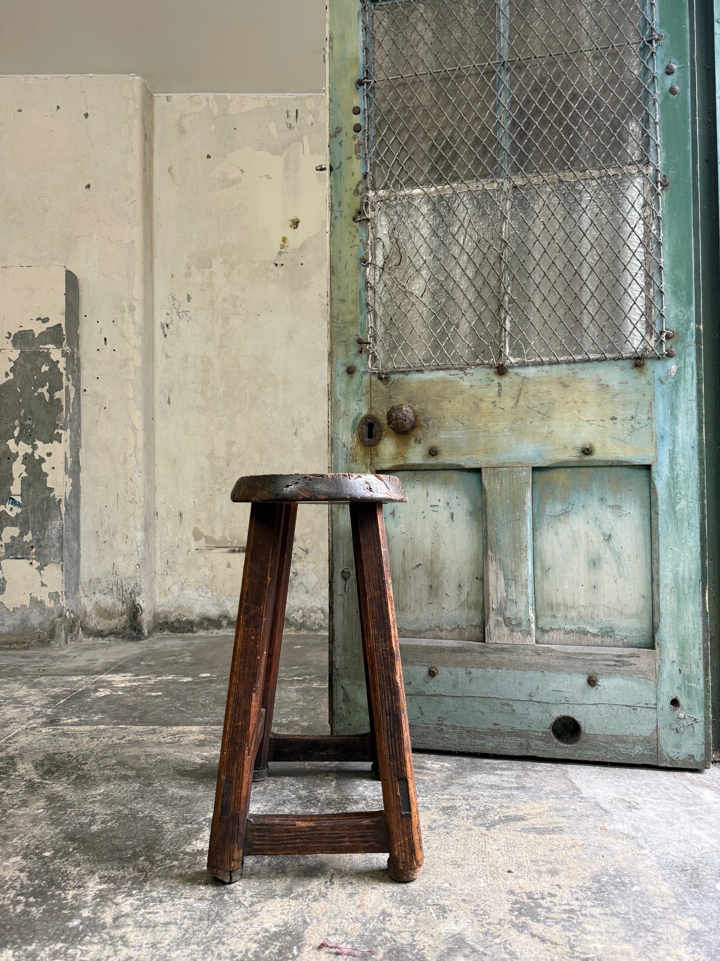 Scottish 19thC Pitch Pine Stool